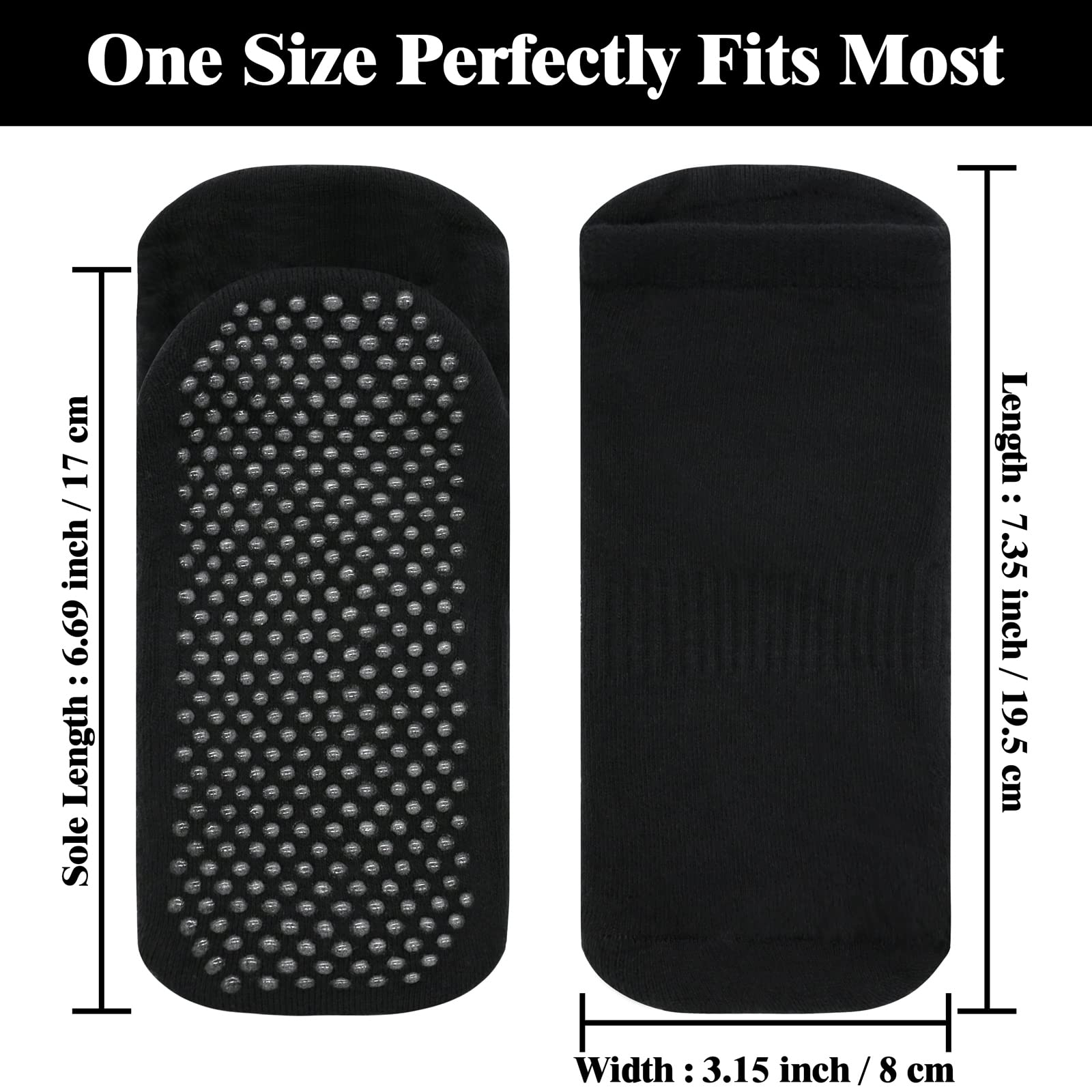 Non-Slip Grip Socks for Women - Cotton Ankle Socks with Anti-Skid Dots for Pilates, Barre, Yoga & Hospital Use - Perfect for Workouts, Dance & Medical Professionals