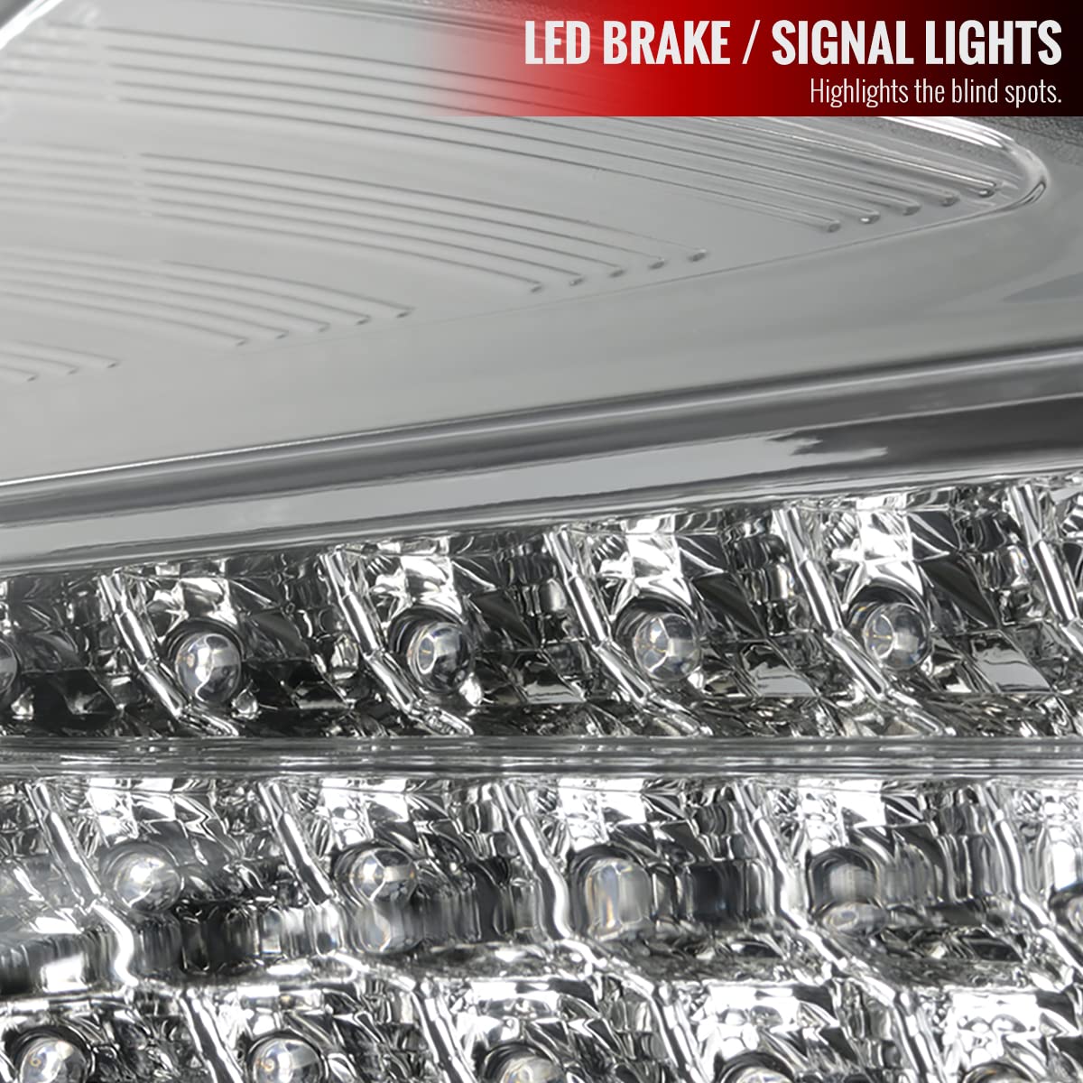 Fits 15-18 Hatchback LED Clear Parking Tail Lights & Rear Brake Lamps Pair - Upgrade Your Car's Style & Safety for Night Driving & Parking