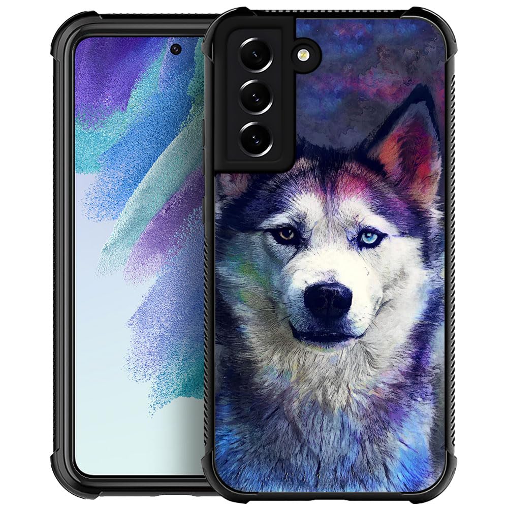CARLOCA Samsung Galaxy S21 Case - Husky Dog Design, Shockproof Anti-Scratch Protective Cover with Drop Protection | Perfect for Outdoor Activities, Work & Travel
