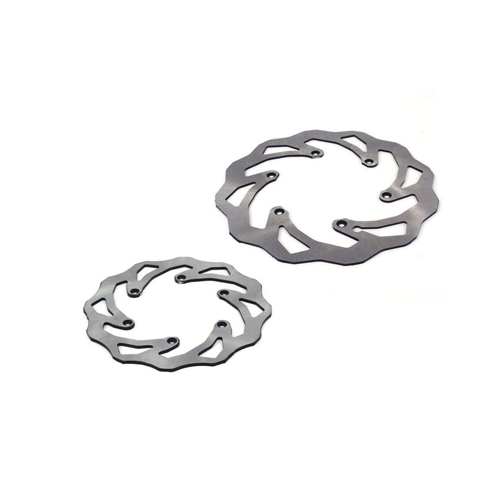 High-Performance Motorcycle Brake Disc Rotor Set - Front & Rear Compatible with KTM SX/SXC/SXF/EXC/EXCF/XC/F/XCW Supermoto 125-500cc - Red (Ideal for Racing, Off-Road & Street Riding)