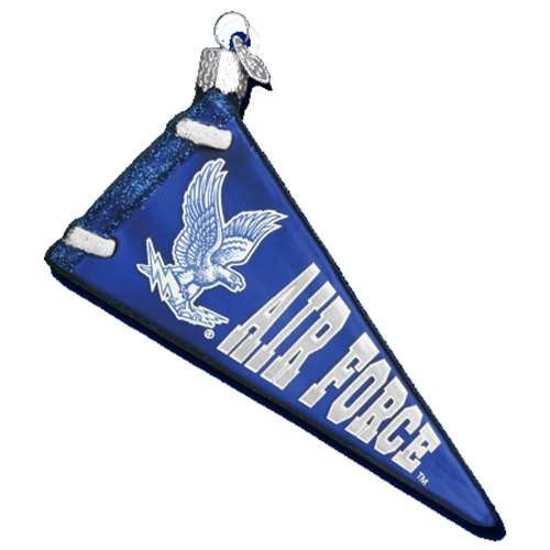 Air Force Falcons Glass Christmas Ornament - Pennant Style Holiday Decor for Tree, Gift & College Football Fan Memorabilia