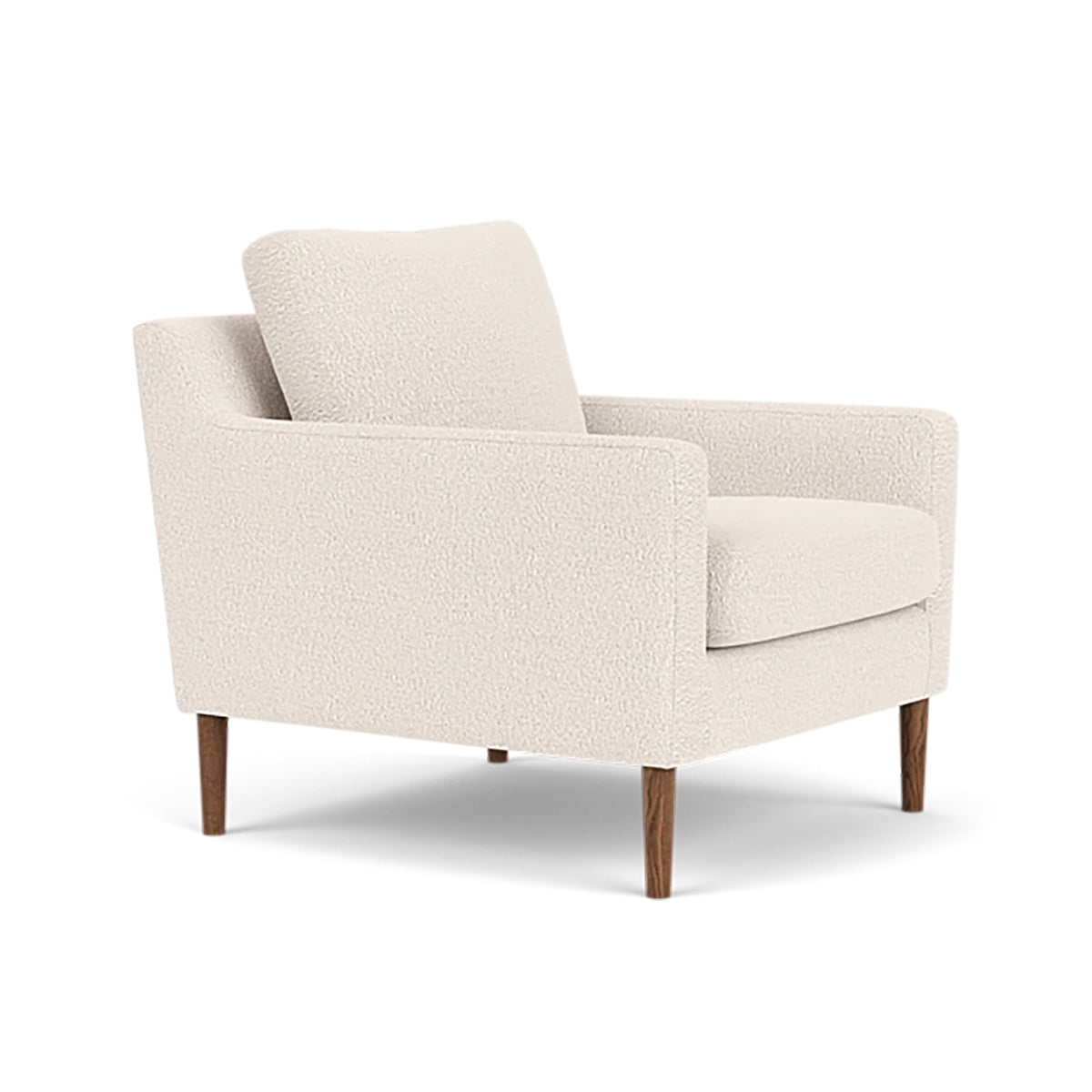 Astha Boucle Armchair - Modern Velvet Accent Chair for Living Room, Bedroom & Office - Soft Upholstered Lounge Chair with Solid Wood Legs - Stylish Home Decor for Cozy Reading Nook & Relaxation