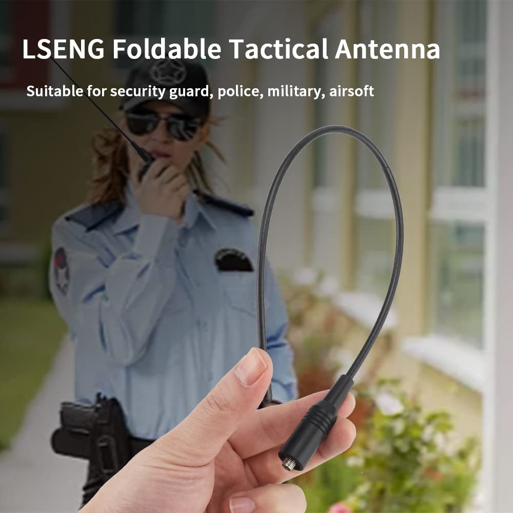 Dual Band VHF UHF 144/430MHz SMA-Female Ham Radio Antenna for Baofeng UV-5R, UV-82, Quansheng UVK5, Kenwood & Retevis Walkie Talkies - 1 Pack - Perfect for Outdoor Adventures, Emergency Communication & Hobbyist Use