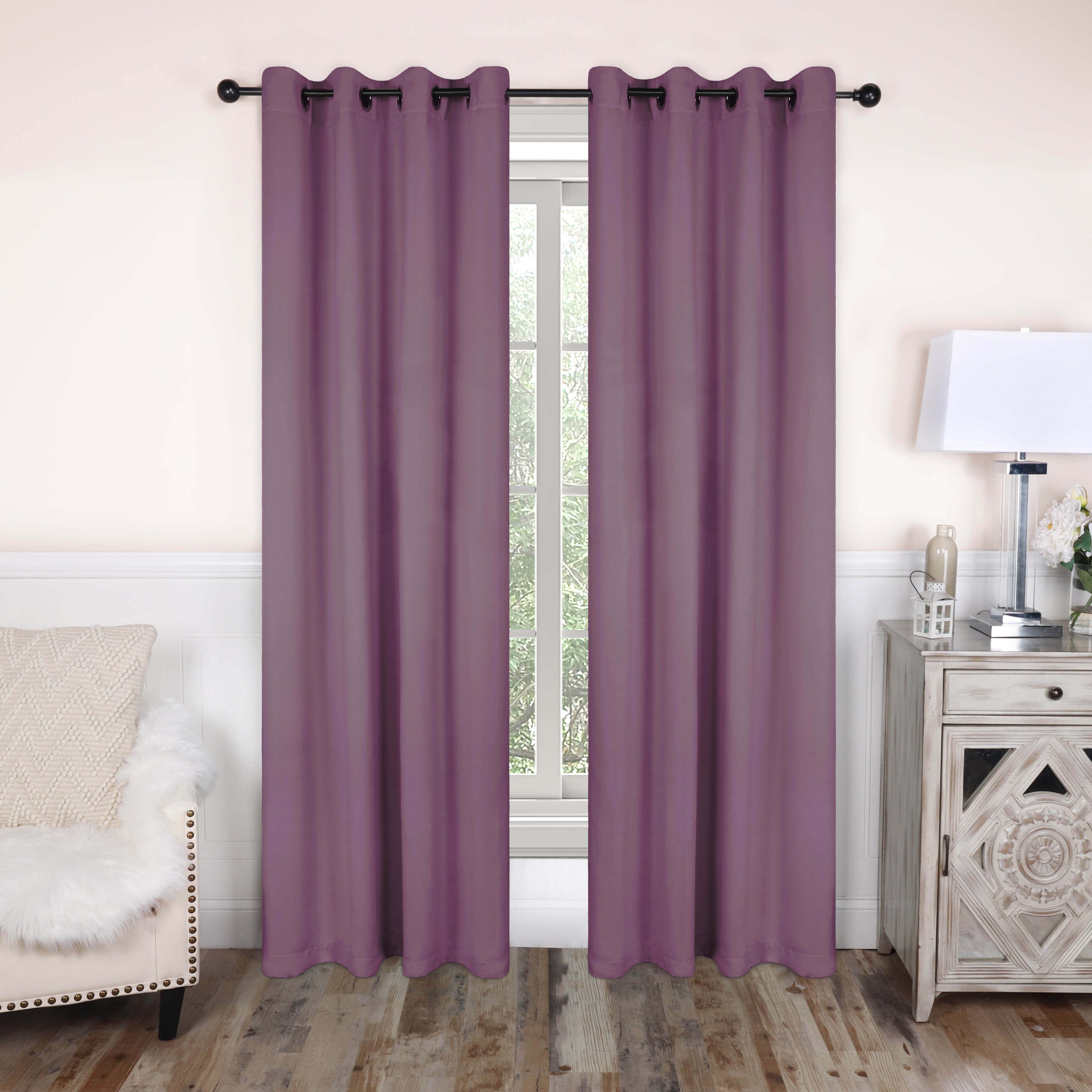Blackout Curtains with Grommet Top - Solid Classic Modern Window Treatment for Bedroom & Living Room - Noise Reducing & Light Blocking for Better Sleep