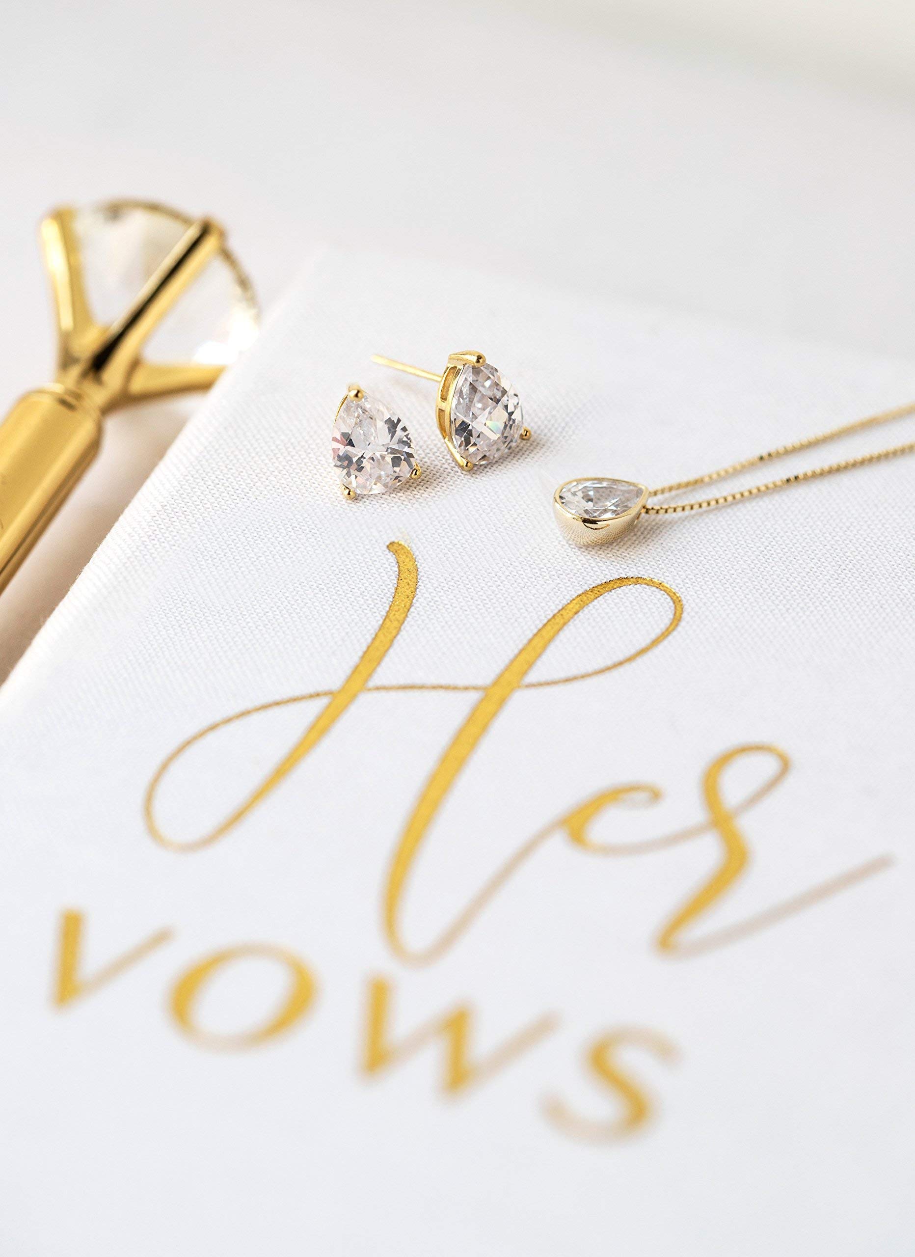 His and Hers Wedding Vow Books - Premium Hardcover Linen Keepsake Journal for Couples | Perfect for Wedding Ceremonies, Anniversaries & Romantic Gift Giving