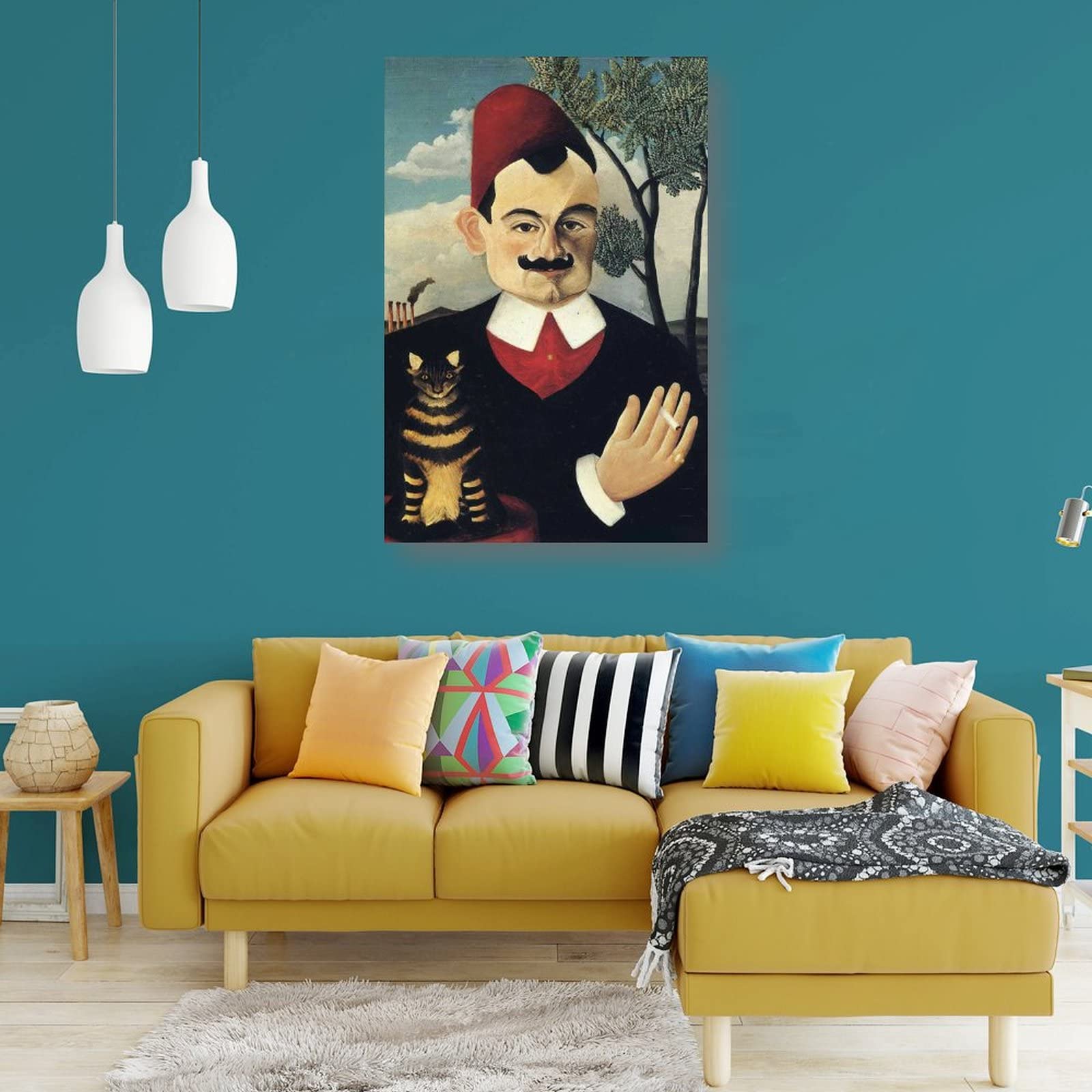 Henri Rousseau Painting Poster - Portrait of Pierre Loti Art Print, Canvas Wall Decor, Modern Home Decoration (20x30cm/8x12in) | Perfect for Living Room, Bedroom & Office Wall Art
