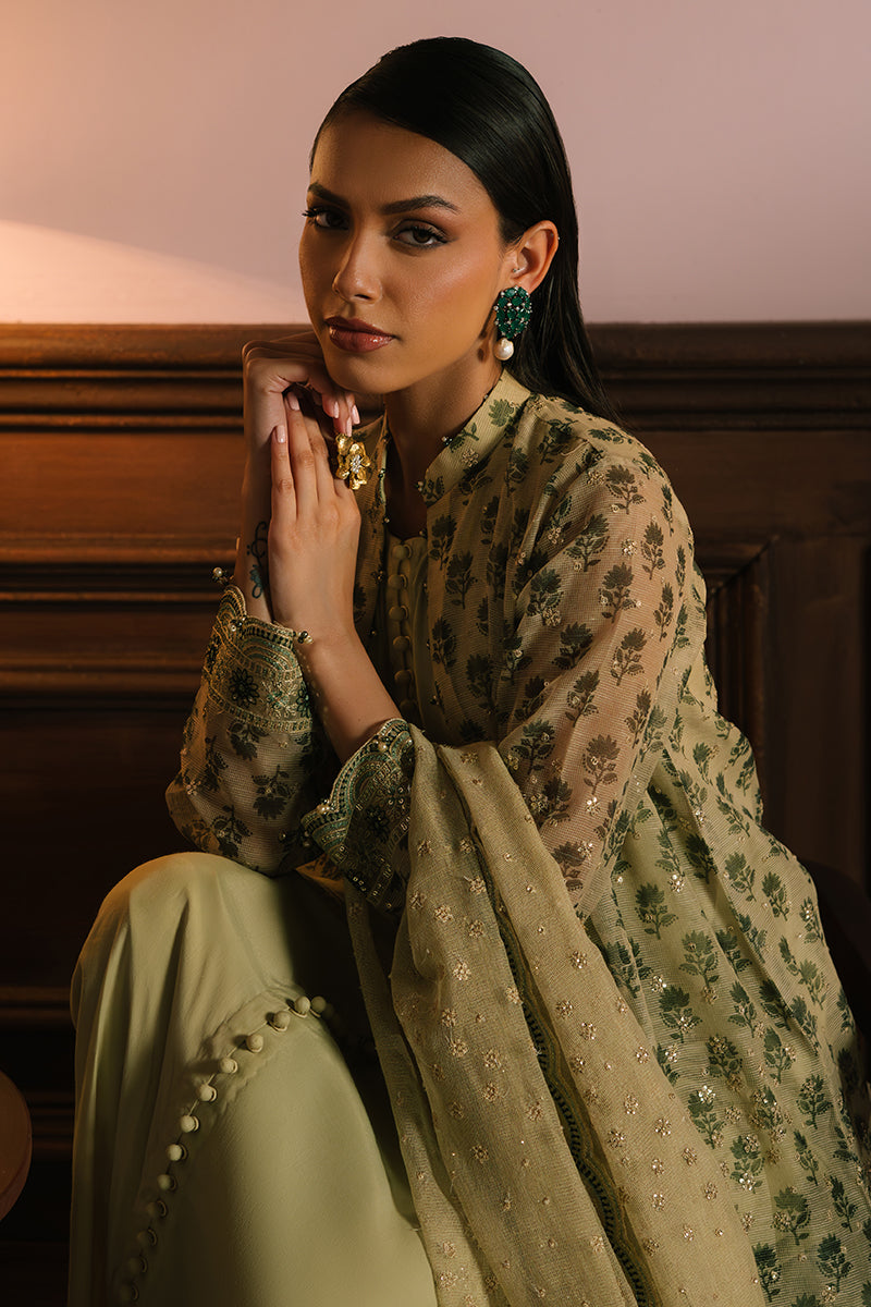 GLEAMING GOLD 4PC NET EMBROIDERED SUIT SET - Elegant Indian Ethnic Wear for Weddings, Parties & Festive Occasions