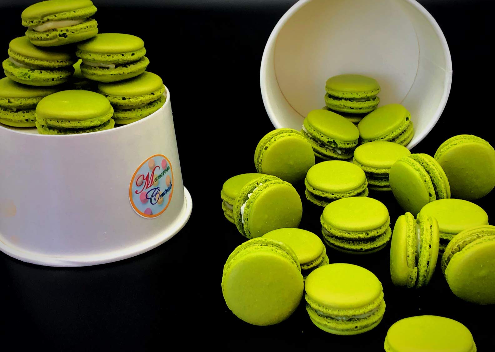 Premium Matcha Macaron Gift Box - Delicious French Holiday Cookies for Christmas, Birthday & Party Favors - Perfect for Gifting, Celebrations & Dessert Tables