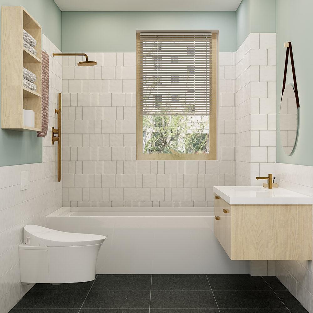 Santorini Daylight White 76x152x9mm Matte Subway Tile - Perfect for Kitchen Backsplash, Bathroom Walls & Shower Surrounds