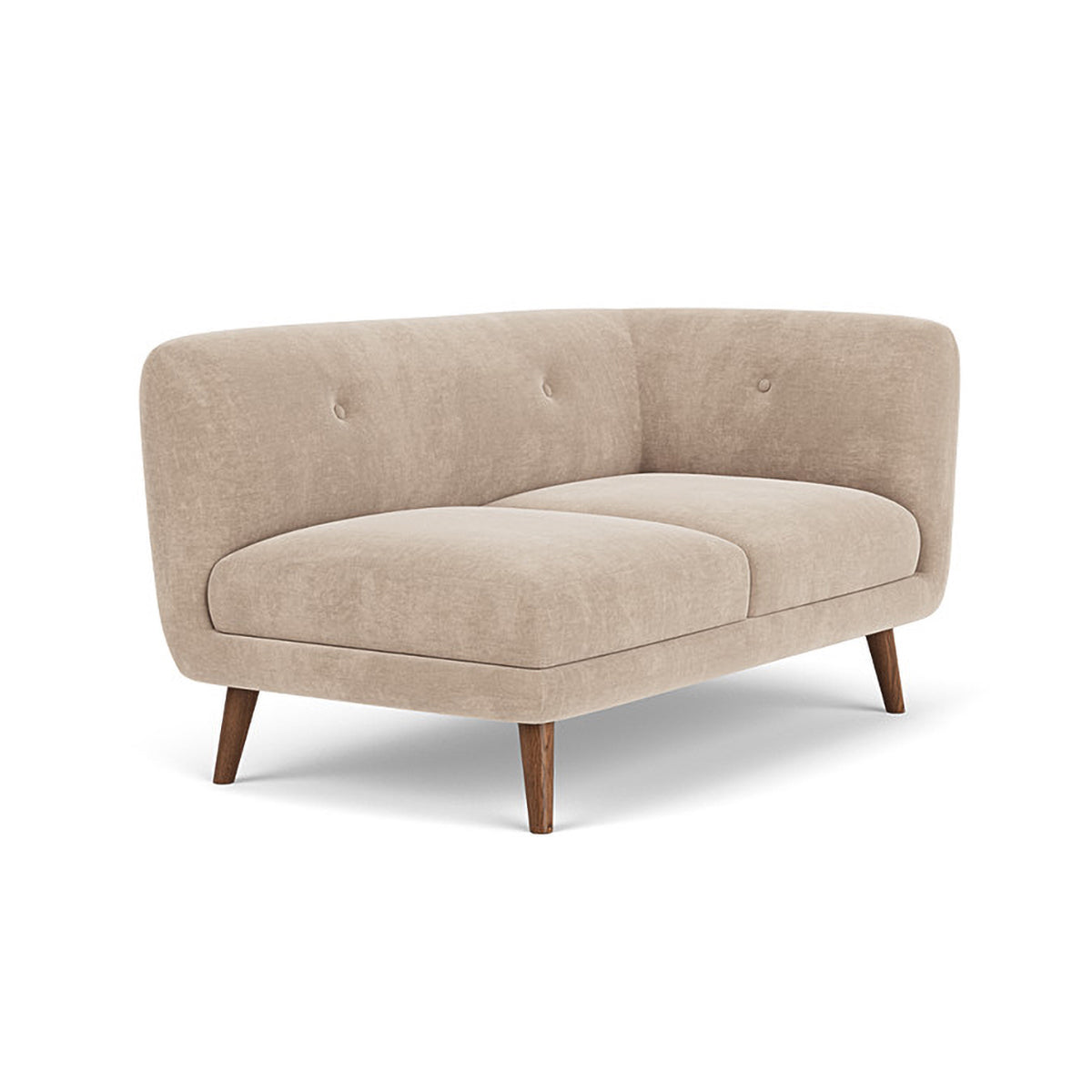 Alfred Fabric Right 2 Seater Modular Sofa - Modern Sectional Couch for Living Room, Lounge & Small Spaces | Comfortable & Stylish Home Furniture