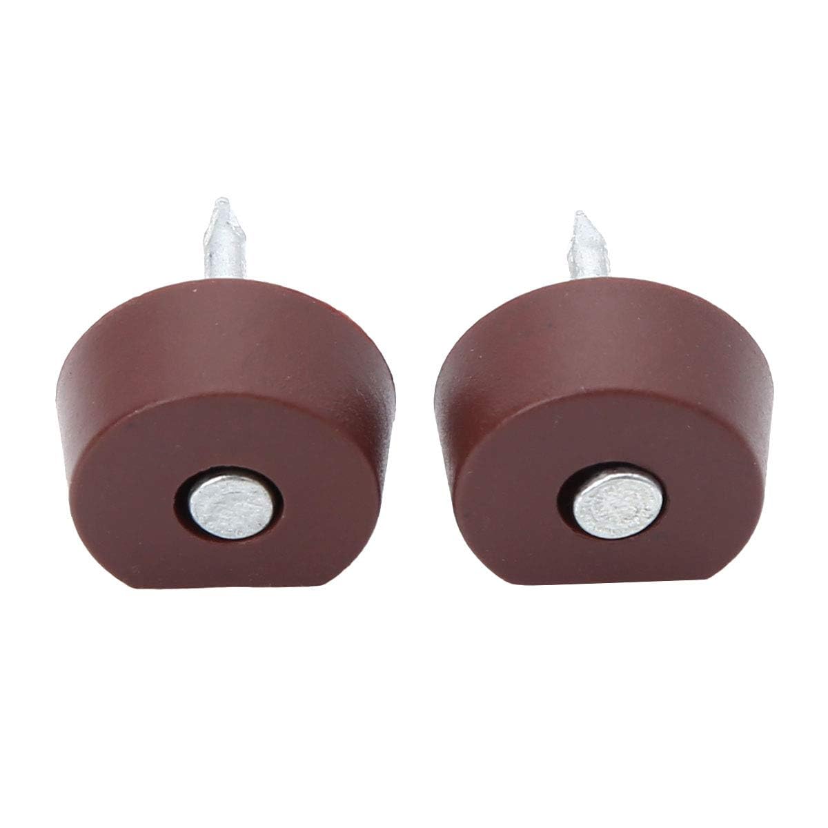 50Pcs Plastic Shelf Support Brackets - Heavy Duty Metal Pin Pegs for Cabinet, Bookcase & Wine Rack - Knock-in Shelf Holders (Reddish Brown) - Perfect for Home Organization & DIY Furniture Assembly