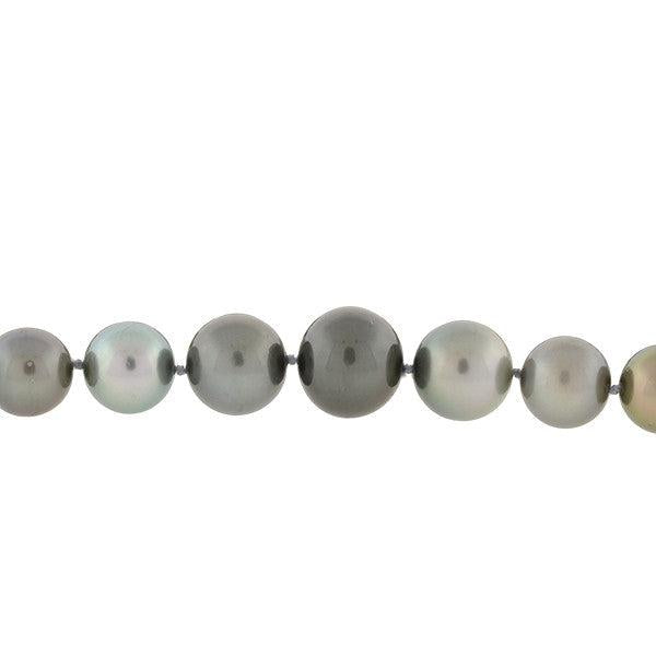 18kt Gold & Diamond Tahitian Pearl Necklace - Elegant Luxury Jewelry for Women, Perfect for Weddings, Parties & Special Occasions