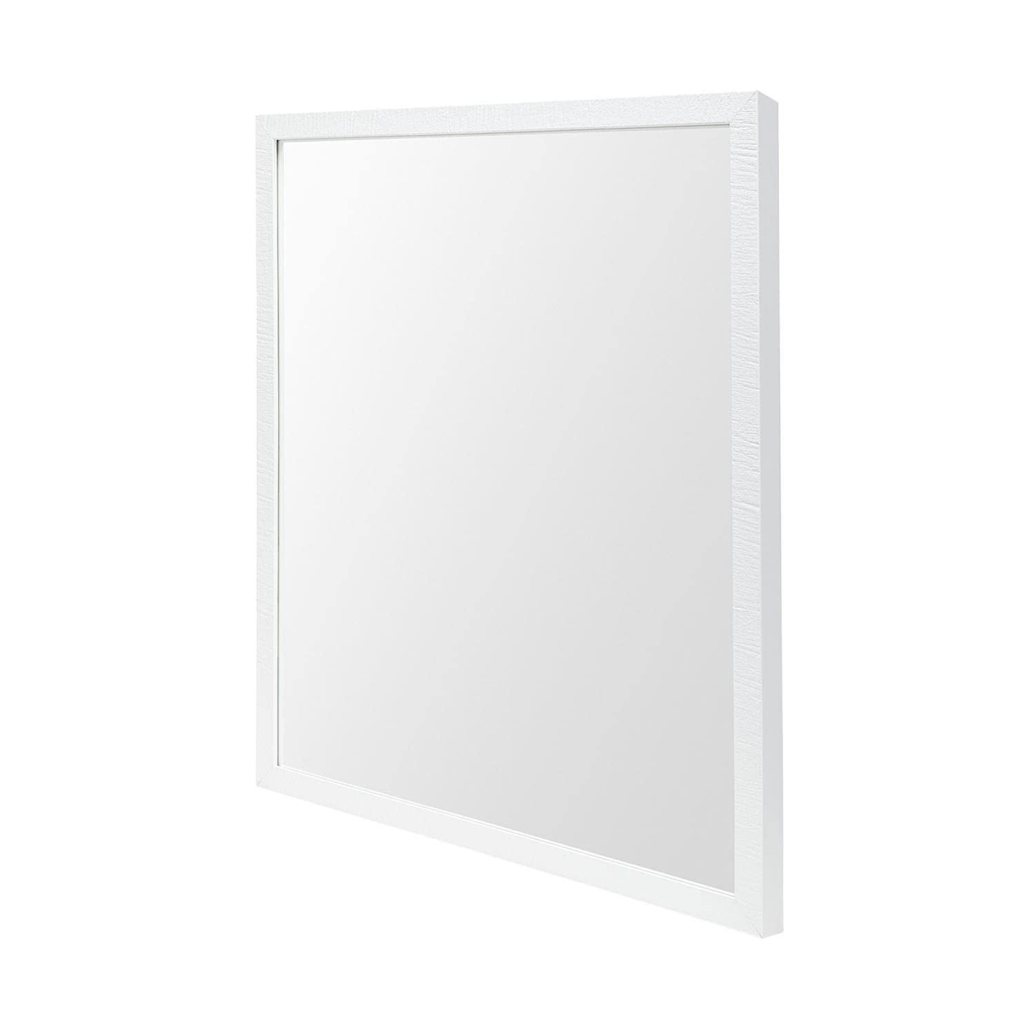 Mercana White Faux Wood Frame Bathroom Vanity Mirror 24x30 Inch - Modern Farmhouse Decor for Bathroom, Bedroom & Entryway - Durable & Stylish Wall Mirror for Home Decor