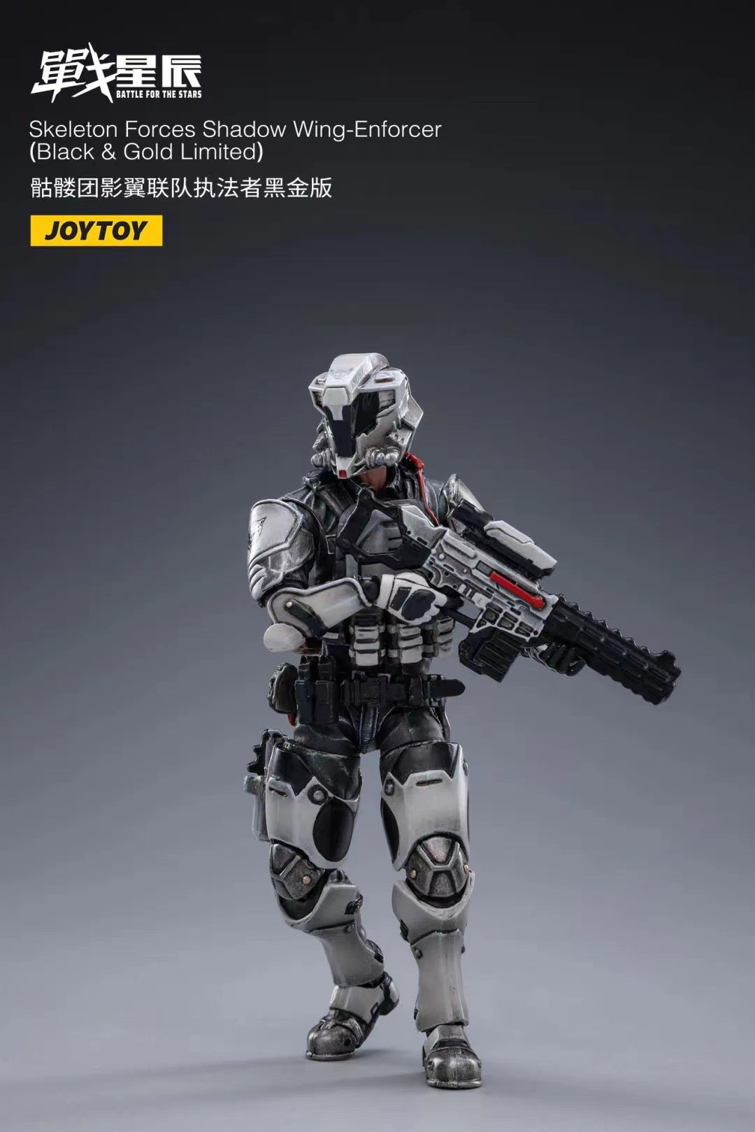 JOYTOY 1/18 Scale Skeleton Forces Shadow Wing Enforcer Action Figure - Collectible Military Model for Display & Battle Scenes