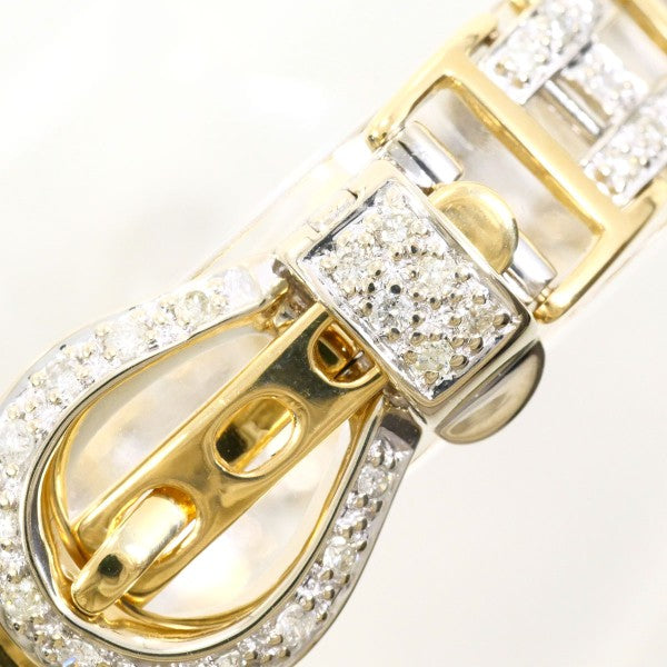 18K Yellow Gold & White Gold Diamond Bracelet for Women - Elegant Stackable Jewelry for Weddings, Anniversaries & Special Occasions
