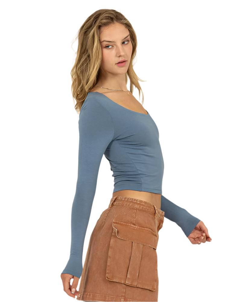 Women's Aubree Long Sleeve T-Shirt - Soft Cotton Casual Top for Everyday Wear | Perfect for Work, Weekend & Layering