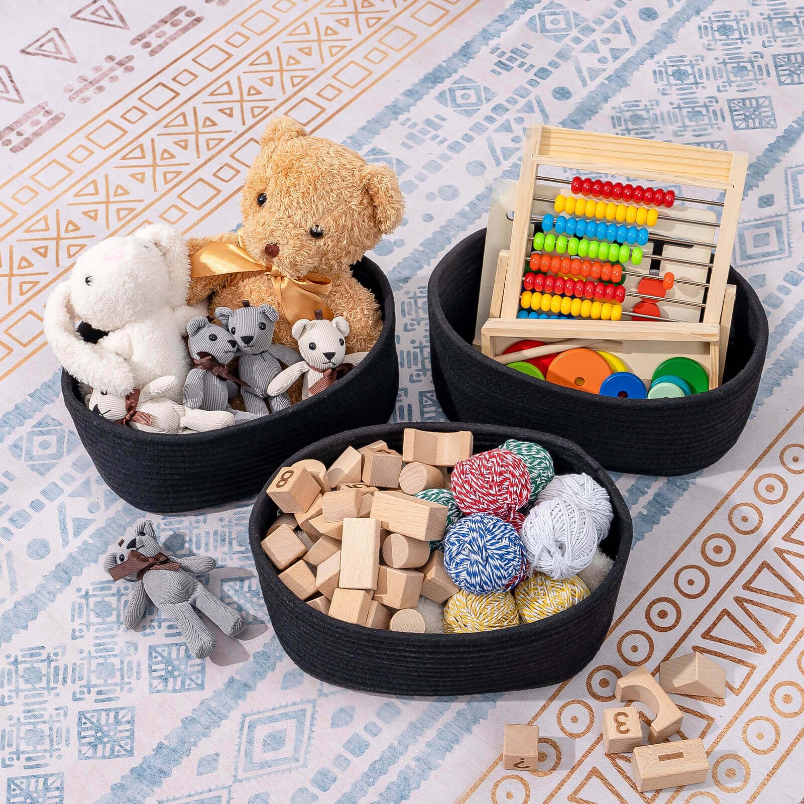 CubesLand Small Woven Storage Basket - 10.23