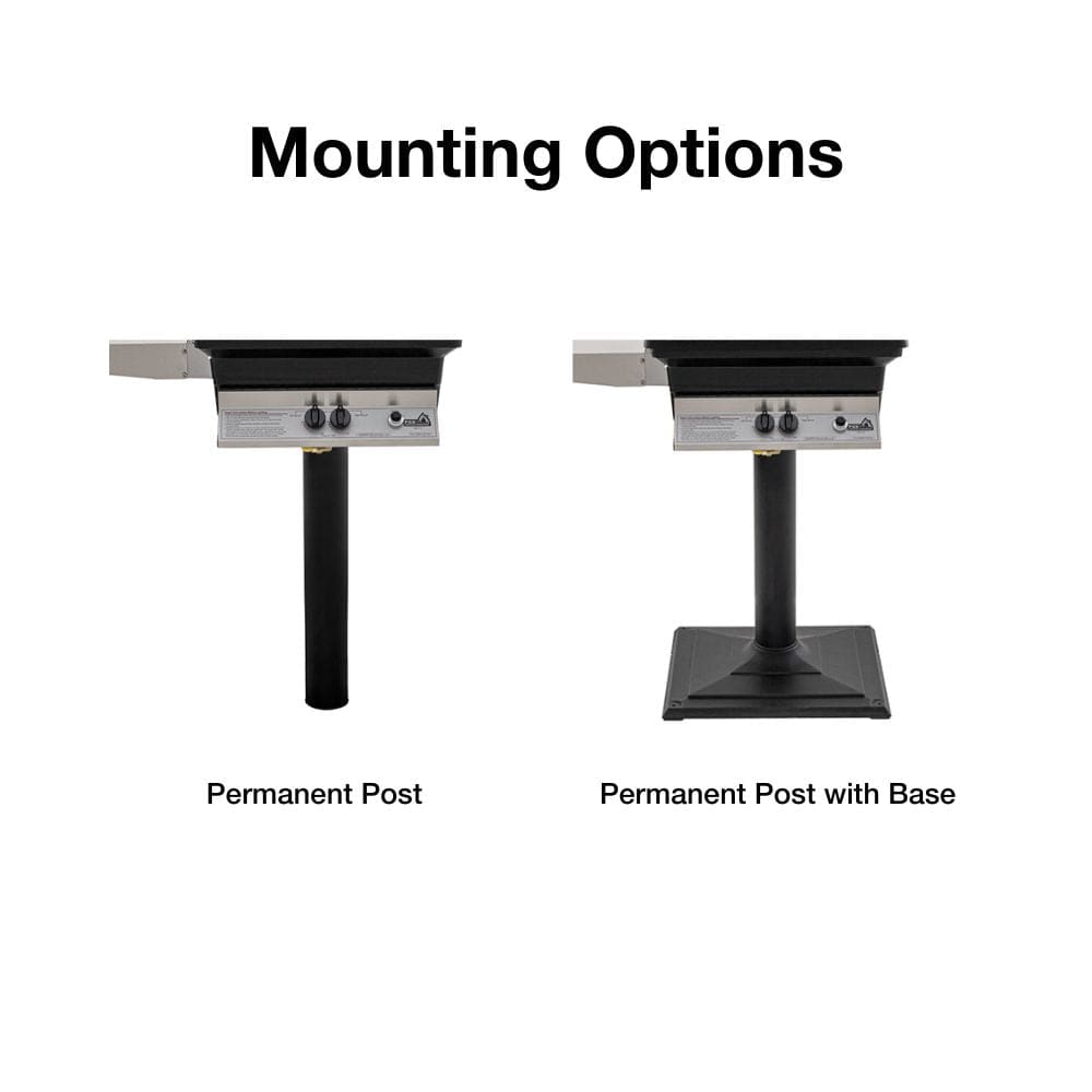 PGS A40 27 Inch Portable Gas Grill with Post Mount - Outdoor Camping, Picnic & Backyard BBQ Grill for Patio, Tailgating & RV Travel