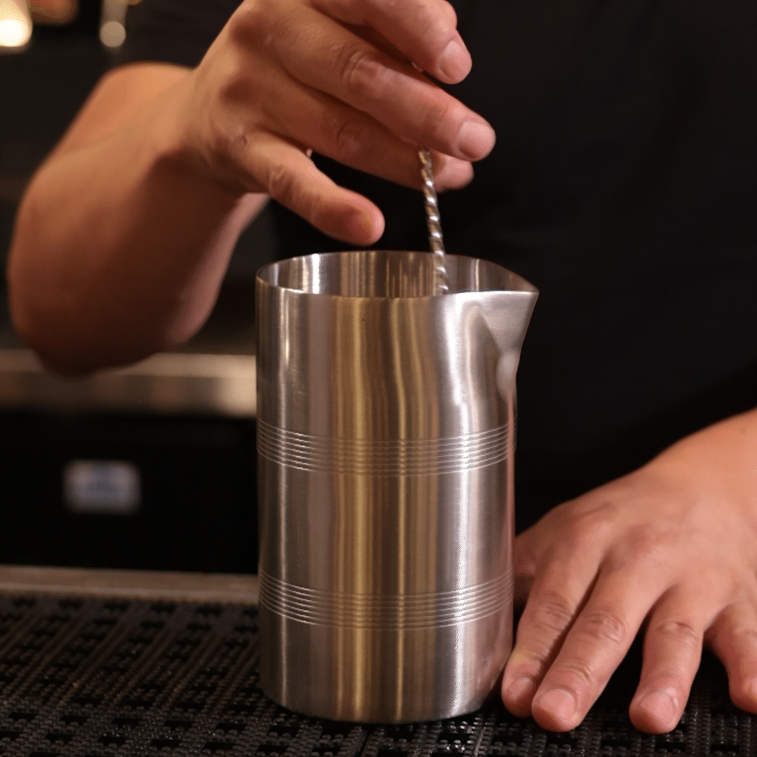 MIXTIN™ 21oz (625ml) Stainless Steel Cocktail Mixing Tin with Banded Design - Perfect for Bartenders, Home Bars & Professional Drink Mixing