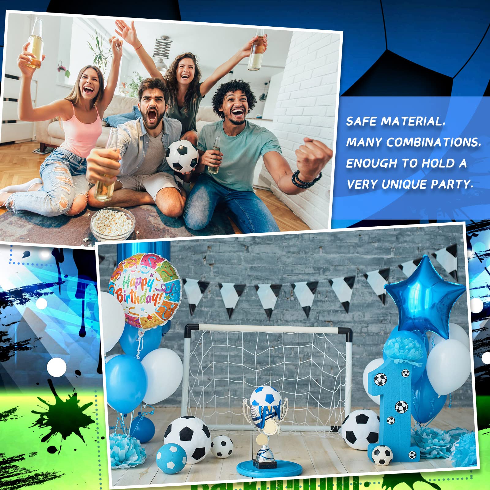 24-Piece Soccer Party Supplies Set - Disposable Tableware, Plates, Napkins & Forks - Perfect for Soccer Birthday Decorations & Themed Party Favors | Ideal for Kids' Birthday Parties, Sports Celebrations & Team Events