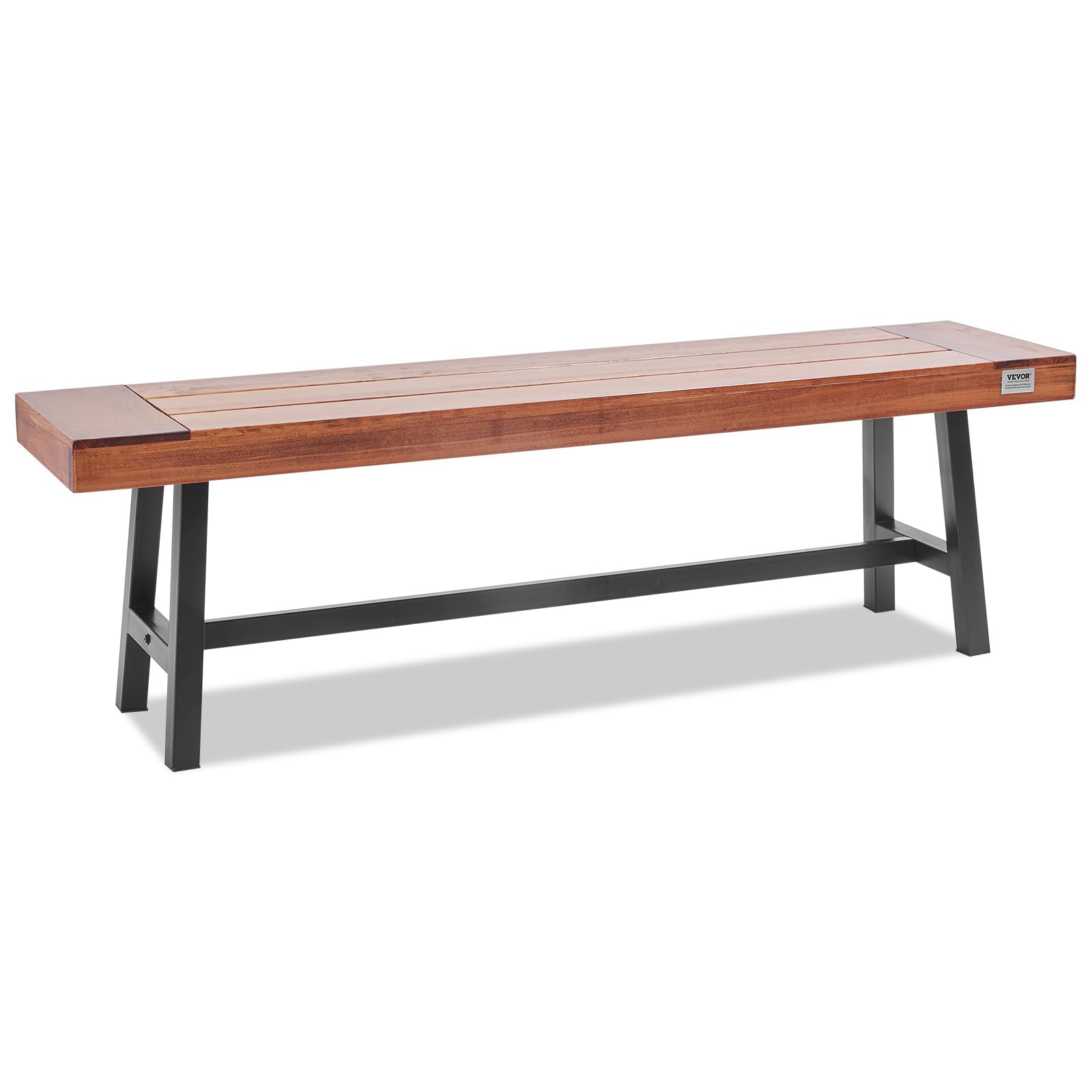 VEVOR 3-Person Outdoor Wood Bench - 500 lbs Weight Capacity, Weatherproof & Rot-Resistant Patio Bench for Garden, Park, Yard, Front Porch - Perfect for Outdoor Relaxation, Picnics, and Backyard Decor (63