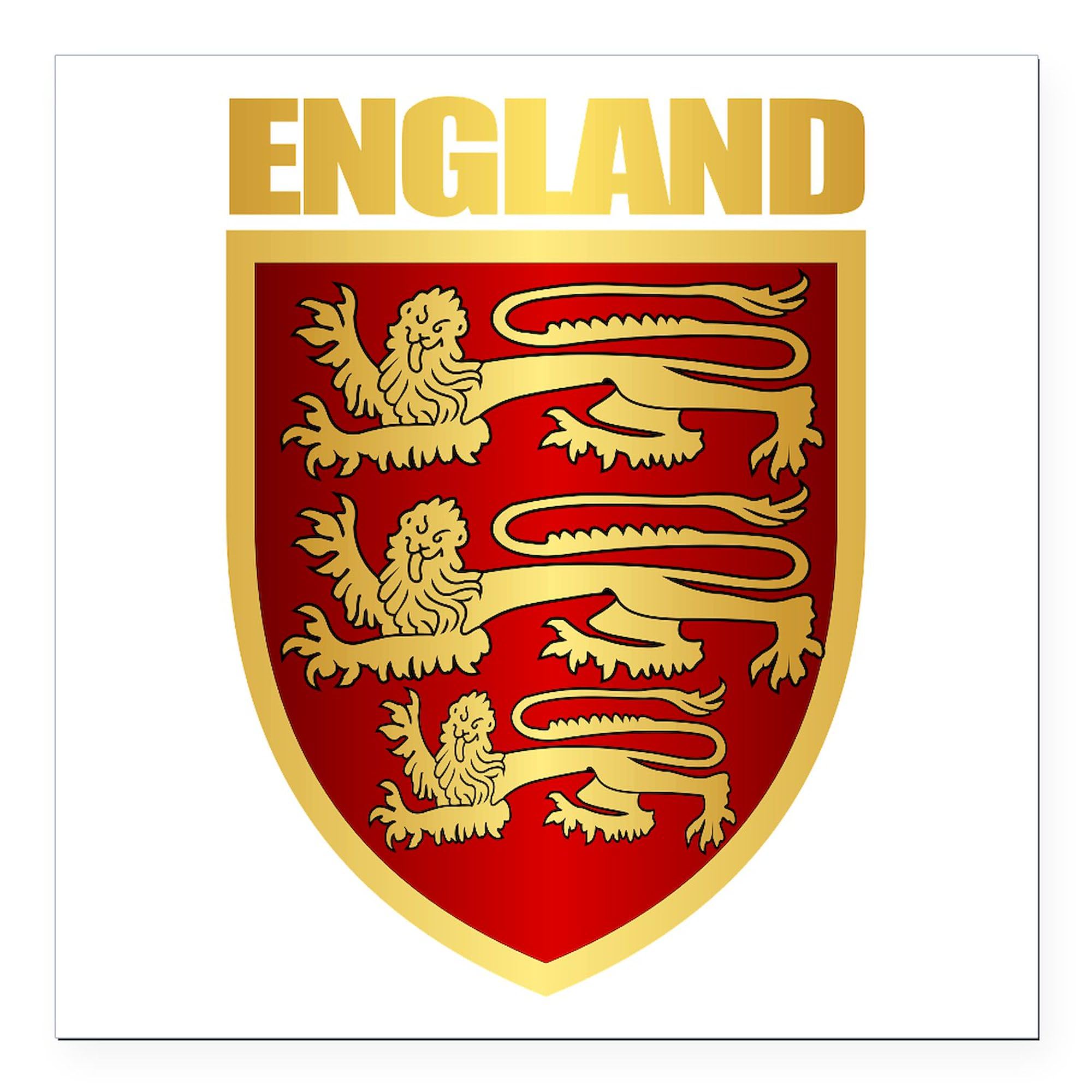 English Royal Arms 3x3 Inch Square Car Magnet - Strong Magnetic Bumper Display for Vehicles - Perfect for UK Pride, British Heritage Shows & Car Decor
