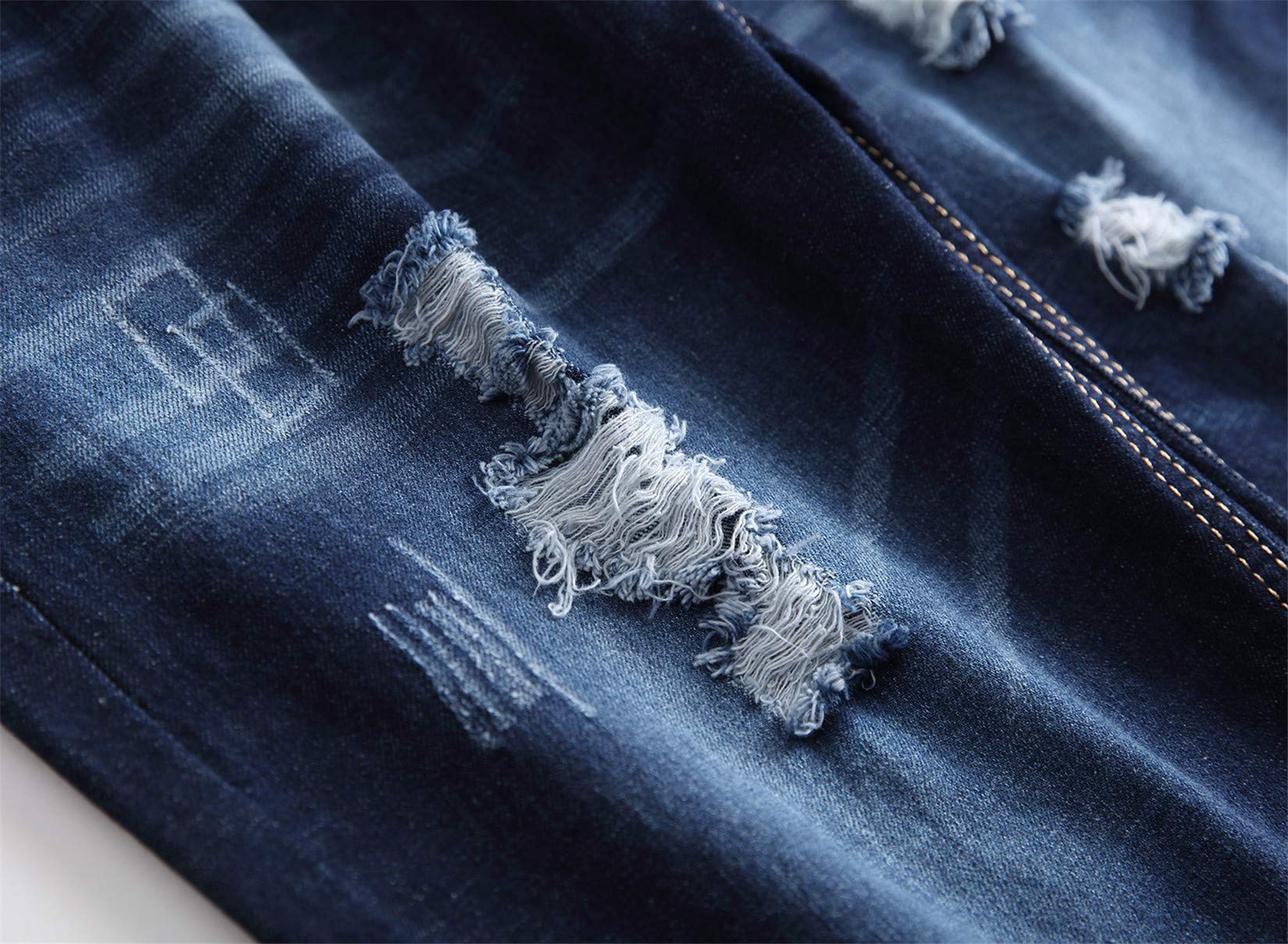 Andongnywell Men's Ripped Denim Shorts - Classic Slim Fit Distressed Jeans for Summer | Casual Streetwear & Beach Outfits
