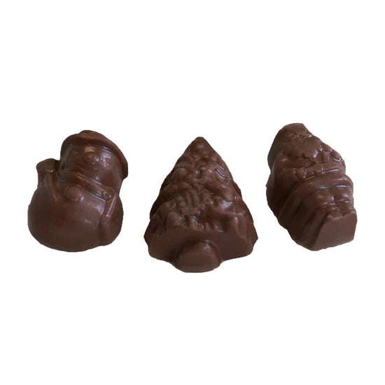 Nut Free Chocolate Christmas Miniatures - Vermont Dairy Free Holiday Treats for Gifts, Parties & Stocking Stuffers