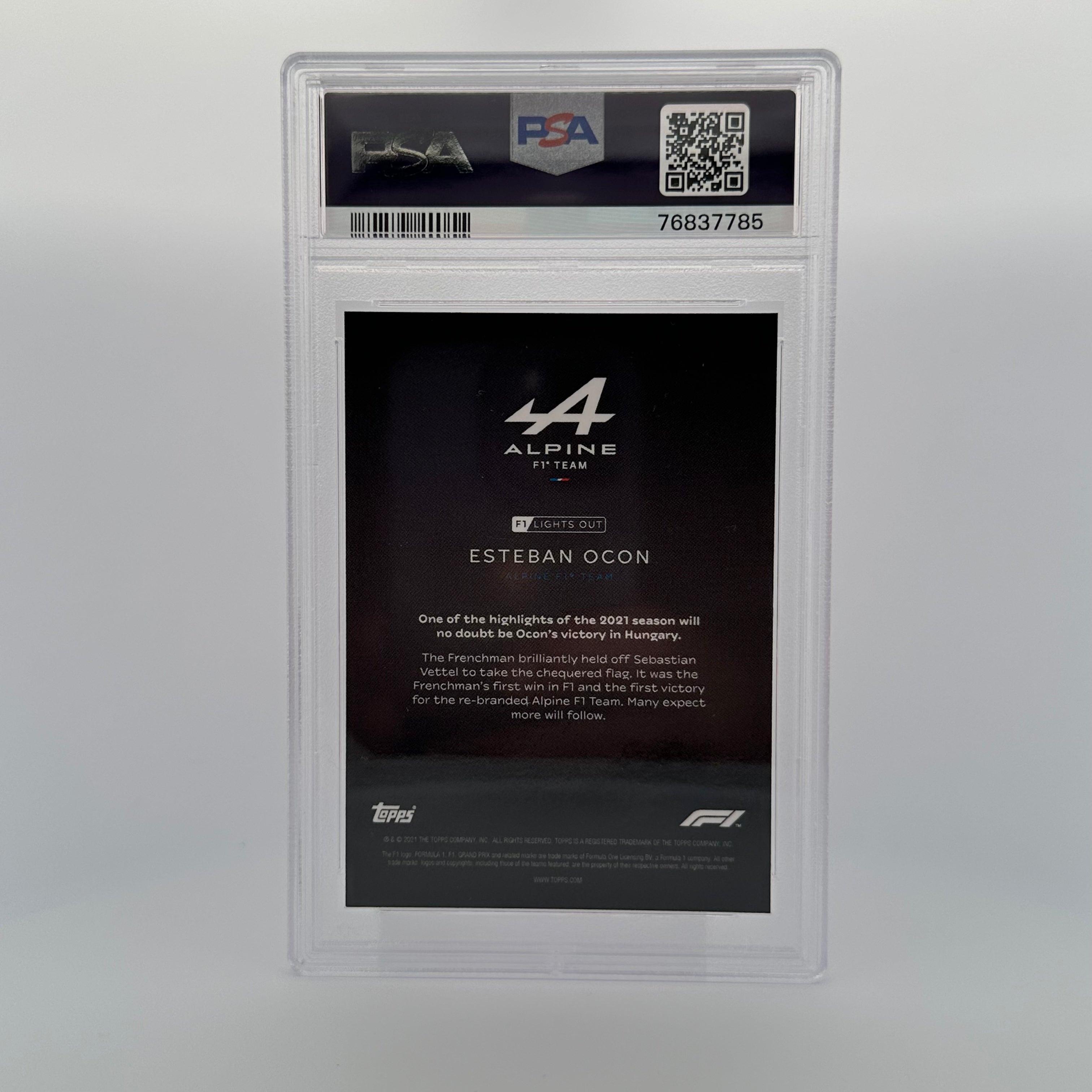 PSA 10 Graded 2005 Esteban Ocon Formula 1 Driver Red Card - Perfect for Collectors, Racing Fans & Sports Memorabilia Enthusiasts
