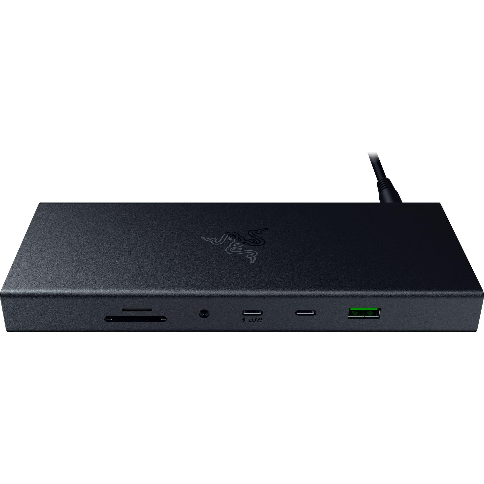 Razer USB 4 Dock - 14-in-1 Thunderbolt 4 Hub with HDMI, DisplayPort, Ethernet, USB-C/A, SD Card Reader & 3.5mm Audio - 4K 120Hz Dual Monitor Support - 100W Fast Charging for Laptop & Phone - Compact Aluminum Design - Windows & Mac Compatible - Perfect for Home Office, Gaming & Productivity Setup