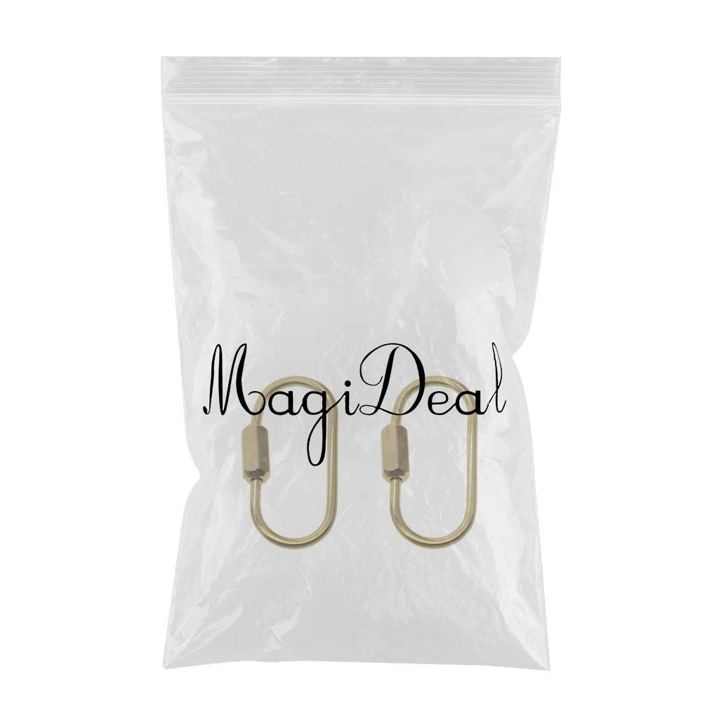 Enakshi 2/6 Piece Brass Screw Lock Keychain Rings - Jewelry Making Supplies for DIY Crafts, Beading & Keychains - Secure Hanging Rings for Necklaces, Bracelets & Key Accessories