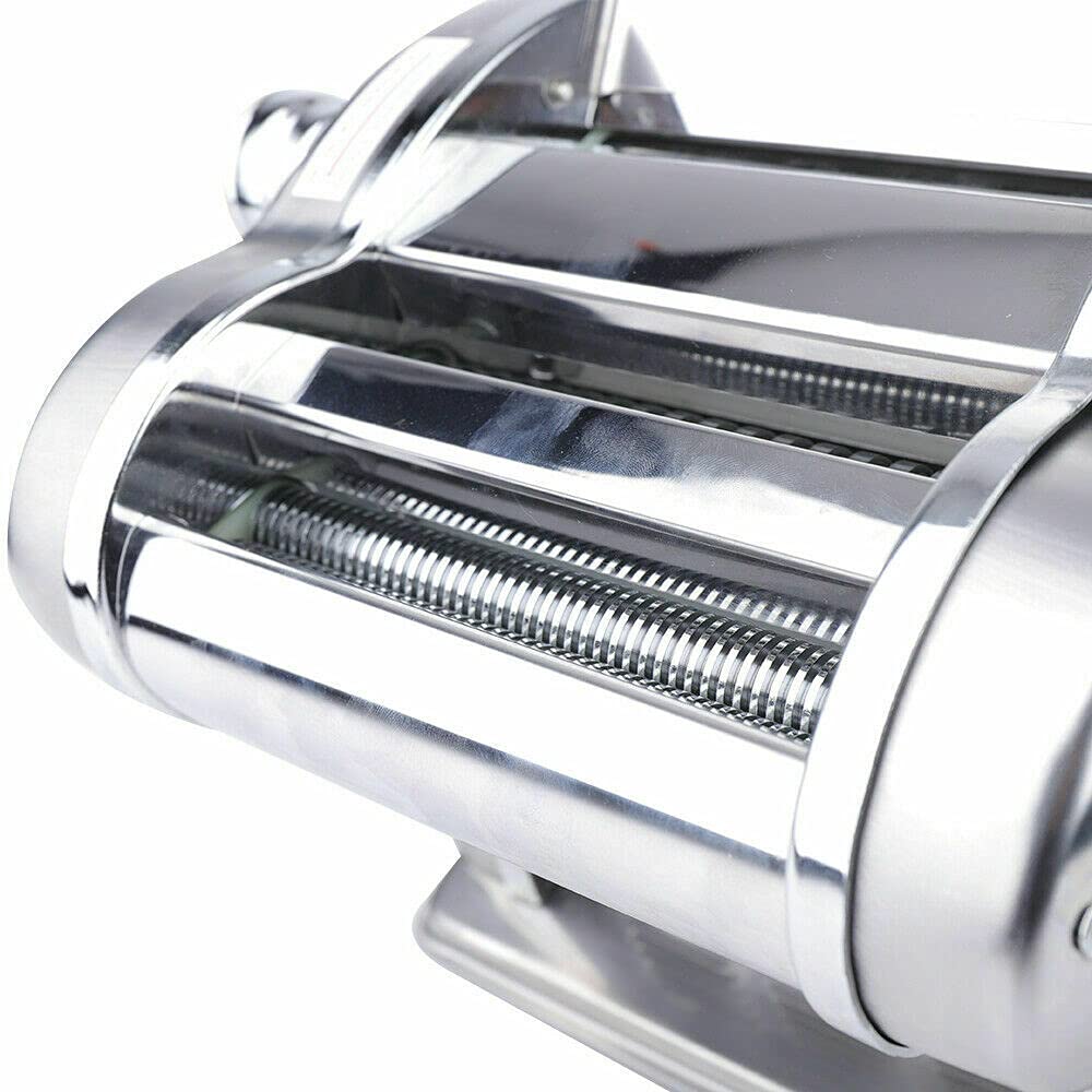 Commercial Electric Pasta Press Maker - Automatic Pasta Roller Machine for Noodles & Dumpling Skin - 110V 135W - Perfect for Restaurants, Bakeries & Home Kitchen Use