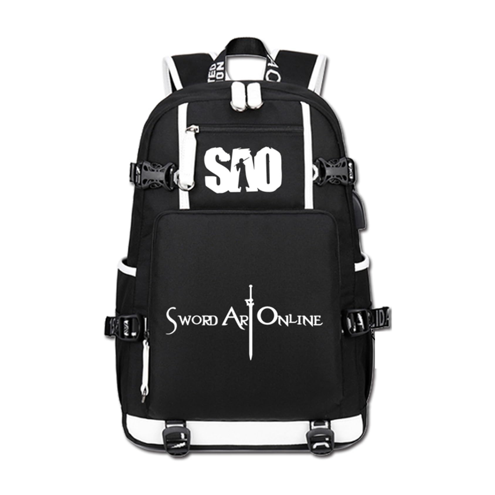 Anime Sword Art Online Backpack - Lightweight Daypack for School, College, Travel & Cosplay | SAO Themed Bookbag with Adjustable Shoulder Straps | Perfect for Students, Gamers & Anime Fans