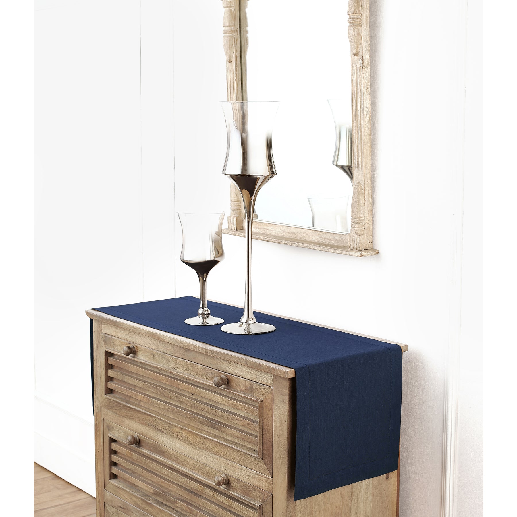 Elegant Classic Hemstitch Table Runner - Premium Linen Dining Decor for Weddings, Parties & Home Decor
