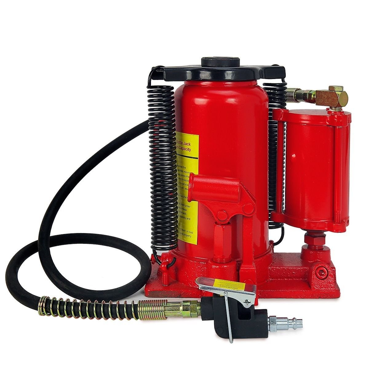 20 Ton Hydraulic Air Bottle Jack - Low Profile Portable Air-Operated Lift with Handle for Car, Truck & SUV - Heavy Duty Vehicle Repair & Emergency Roadside Assistance Tool
