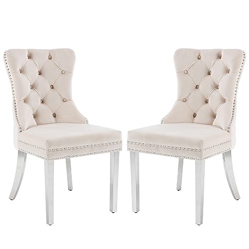 Beige-stainless Steel Leg