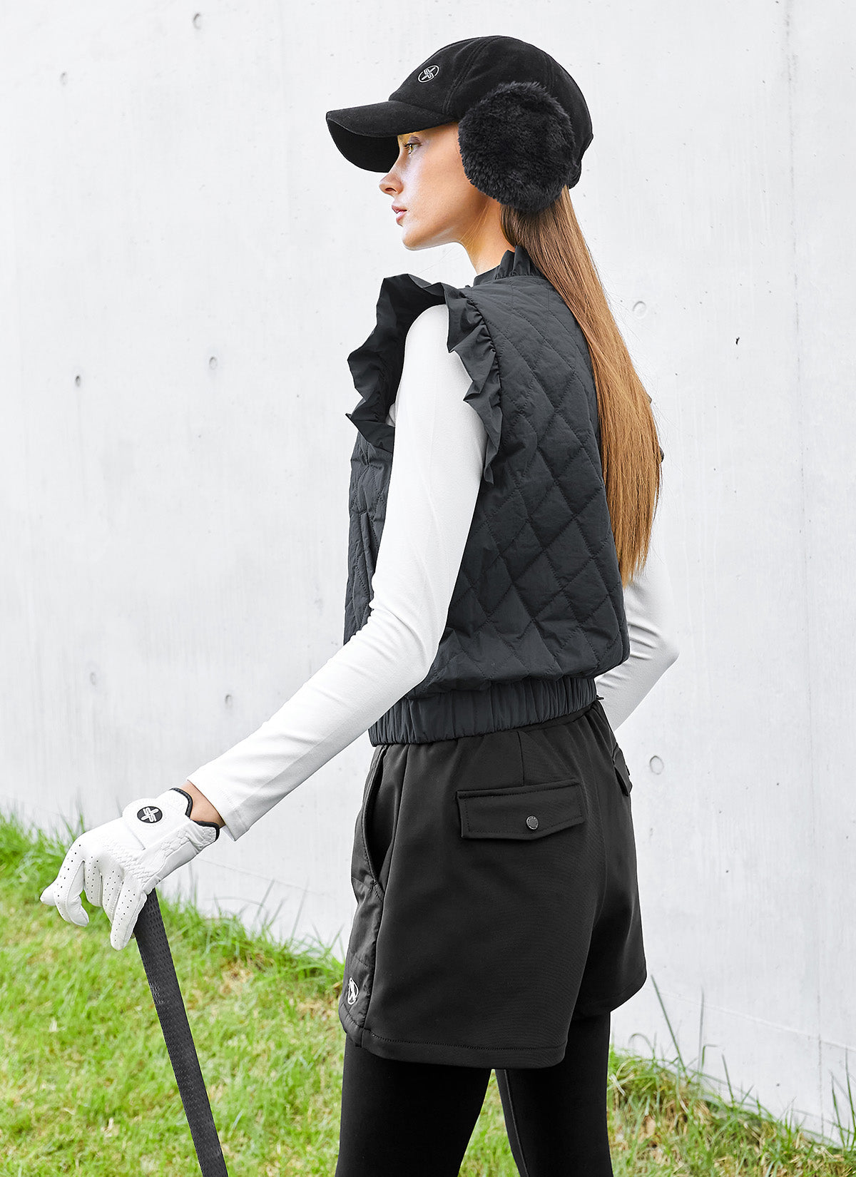 Stylish Quilted Ruffle Trim Vest for Women | Fashionable Layering Piece | Perfect for Fall Outfits, Office Wear & Casual Chic Looks