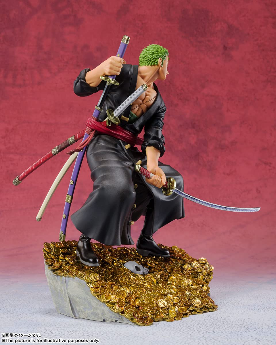 TAMASHII NATIONS One Piece Roronoa Zoro WT100 Commemorative Eiichiro Oda Illustration DAIKAIZOKU HYAKKEI Bandai Spirits FiguartsZERO Collectible Anime Statue - Perfect for Anime Collections, Display Shelves, and One Piece Fan Gifts