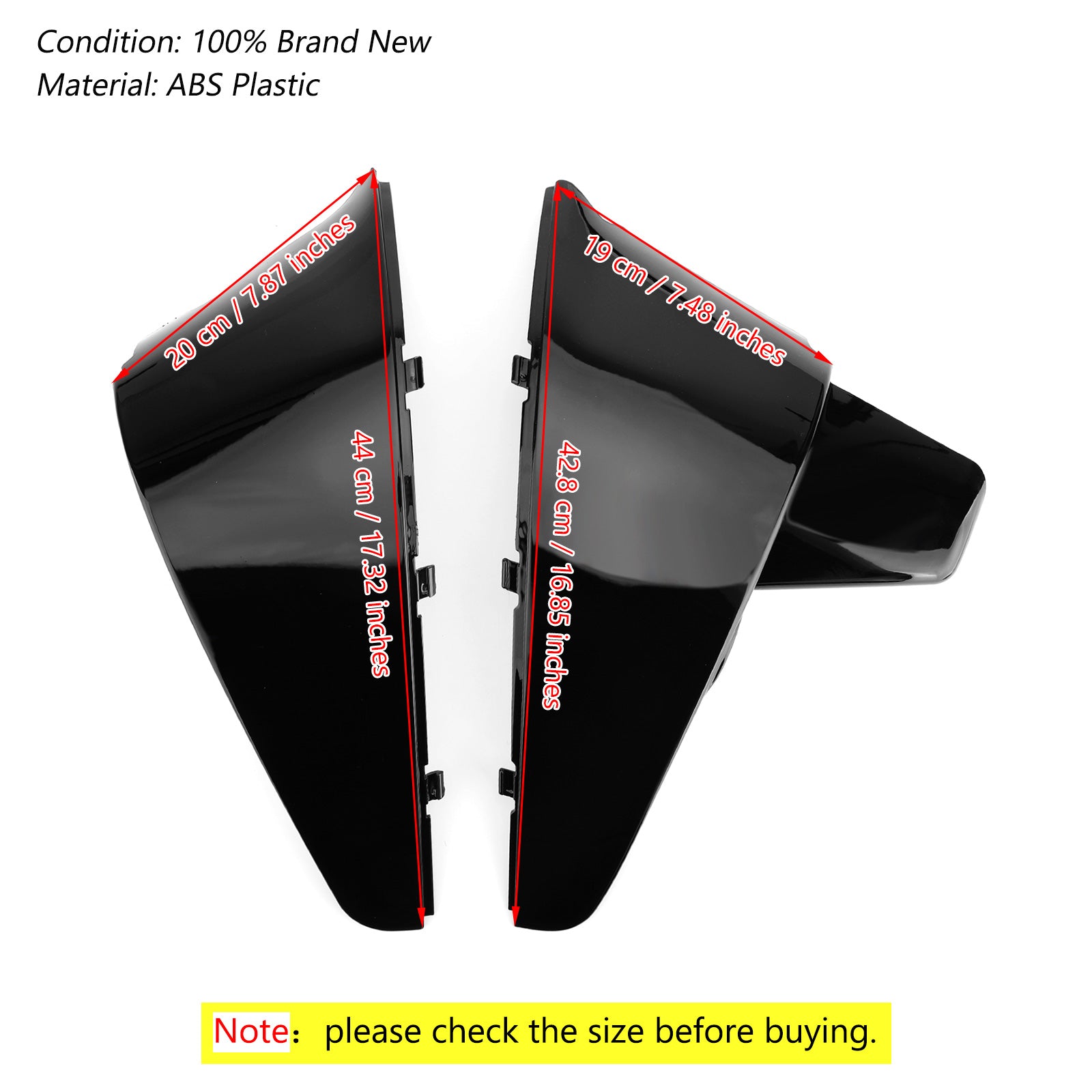 Honda Shadow VT600 VLX 600 STEED400 Battery Side Cover Pair (1988-1998) - Replacement Motorcycle Parts for Improved Battery Protection & Easy Installation - Perfect for DIY Repairs & Maintenance