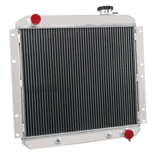 3 Row Aluminum Radiator with Shroud & Fan for Toyota Land Cruiser FJ40 FJ45 3.9L 4.2L (1958-1984) - Direct Replacement Cooling System Upgrade for Off-Road & Classic Car Restoration