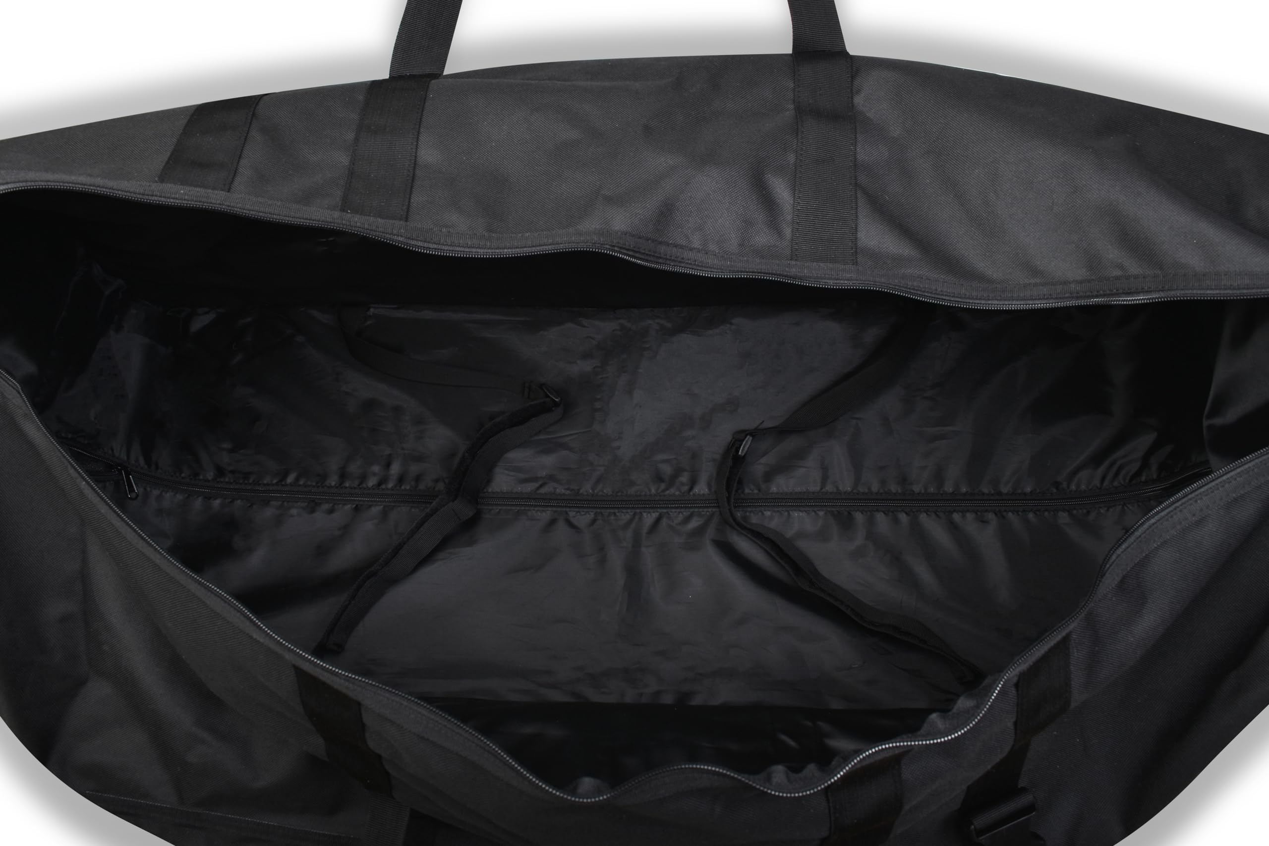 Brentmoor Large Black Rolling Duffle Bag with Wheels - Foldable Drum Hardware Travel Luggage with Drum Stick Carry Case - Perfect for Musicians, Drummers & Road Trips