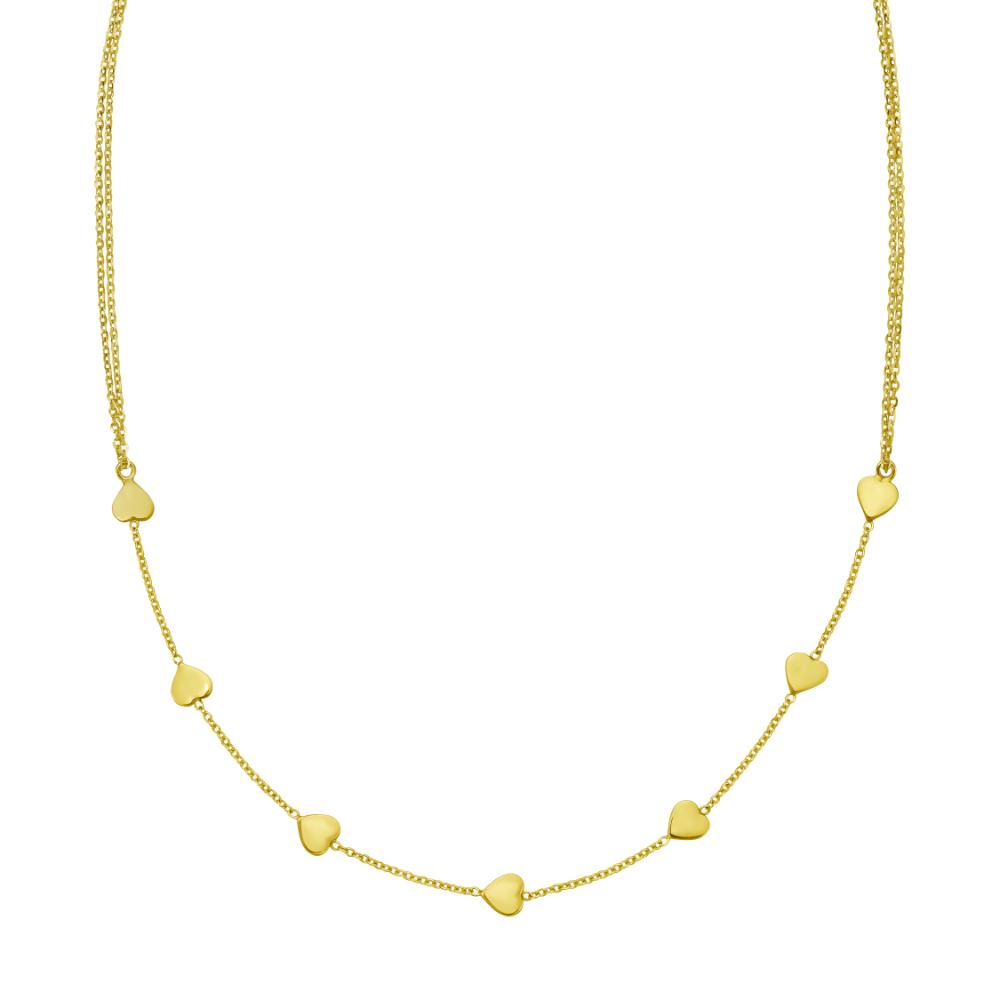 14K Gold Adjustable Heart Link Bracelet for Women - Elegant Valentine's Day Gift, Anniversary Present & Everyday Jewelry