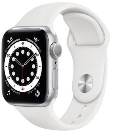 Apple Watch Series 6 GPS 44mm Silver Aluminum Case - Smartwatch with Fitness Tracking, Heart Rate Monitor & Water Resistance - Perfect for Running, Swimming & Daily Activity Tracking