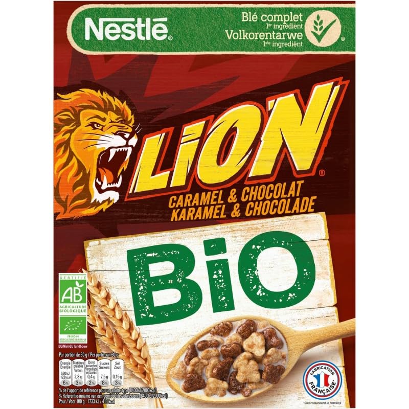 Organic Lion Cereals 400g - Healthy Breakfast Cereal for Energy, Non-GMO, Gluten-Free (Pack of 3) | Perfect for Busy Mornings, Office Snacks & Kids Lunchboxes