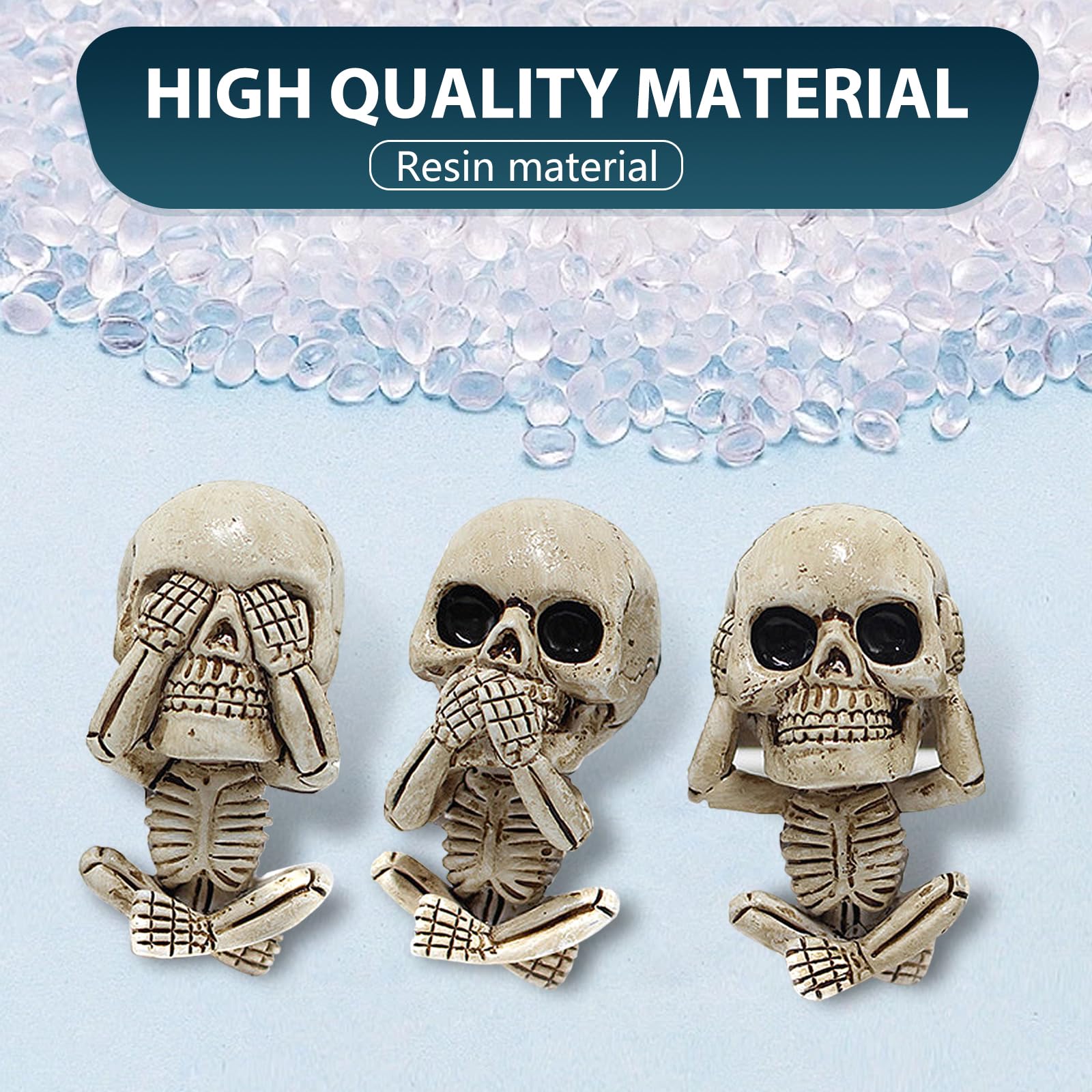 3 PCS Universal Car AC Vent Diffusers - Halloween Skull Decor for Most Vehicles - Black Multi-Functional Auto Interior Accessories | Perfect for Car Decor, Themed Parties & Seasonal Celebrations