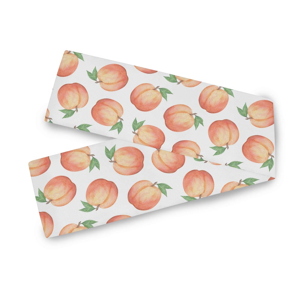 AUUXVA Peach Fruit Pattern Table Runner 13x70 Inch - Polyester Rectangular Tablecloth for Dining, Kitchen, Office, Wedding & Home Decor - Perfect for Coffee Tables, Buffets, and Party Decorations