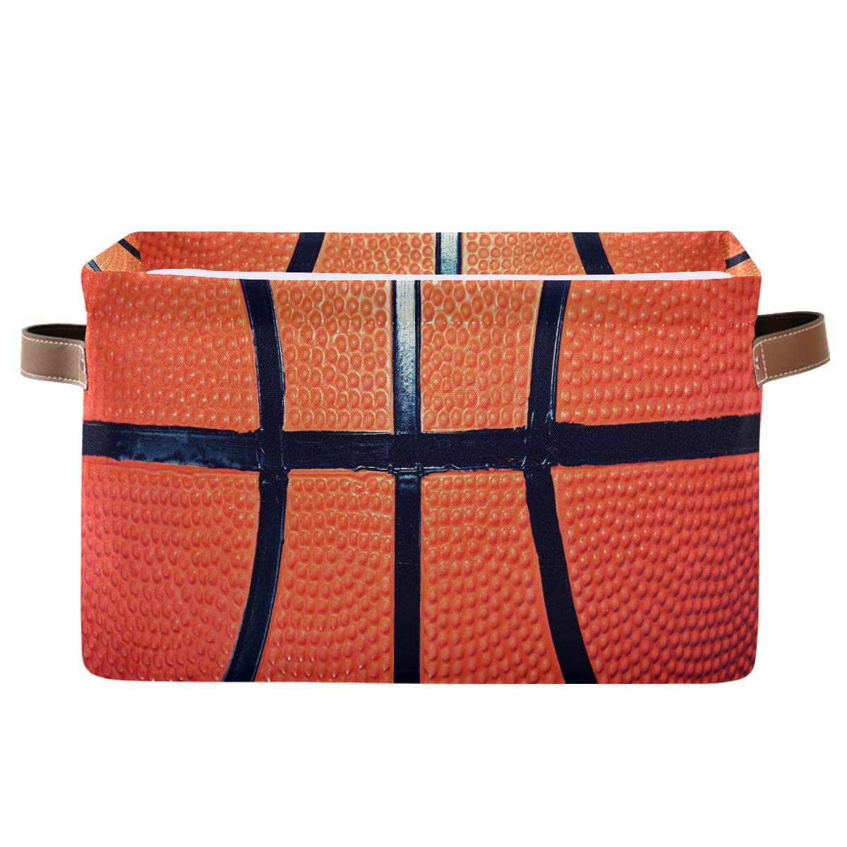 Collapsible Storage Basket Cube for Sports Balls, Toys, Laundry - Large 15x11x9.5 Inch Organizer Bin for Closet, Nursery, Kids Bedroom - Perfect for Basketball Storage & Home Organization (1 Pack)