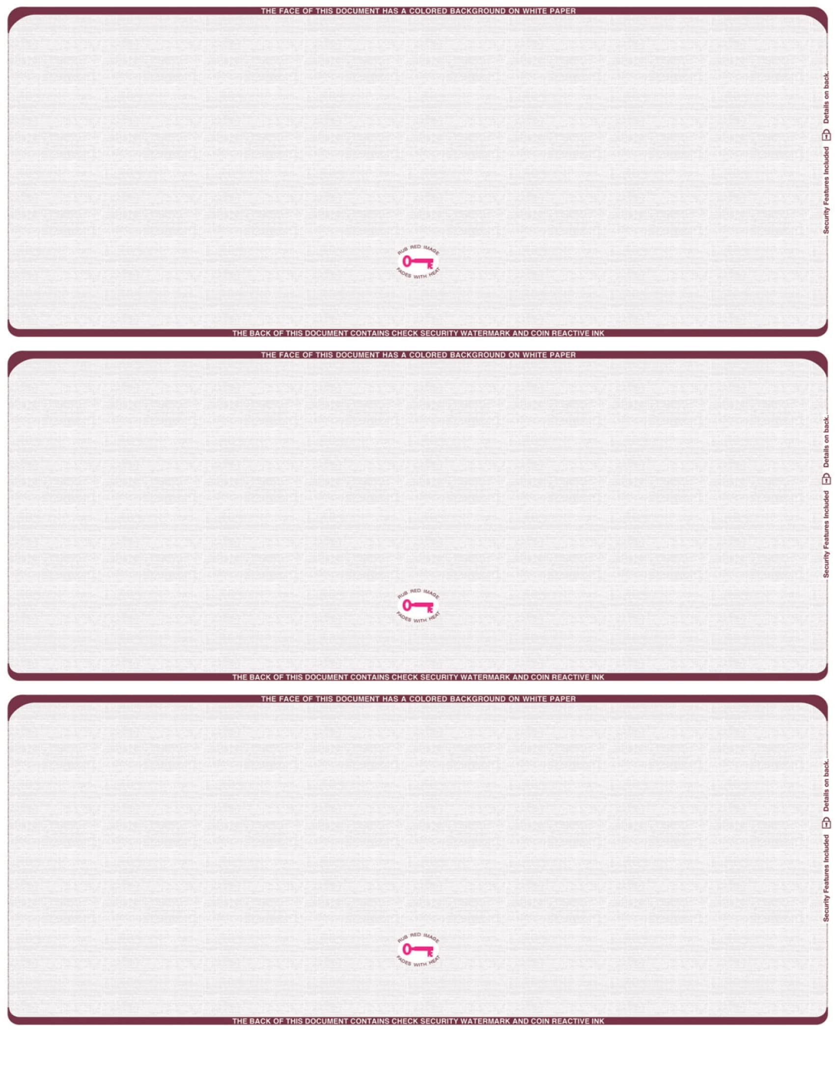 ABC Business Checks Compatible with QuickBooks - 3 Per Page, 300 Checks in Linen Red | Perfect for Small Business Accounting & Bookkeeping
