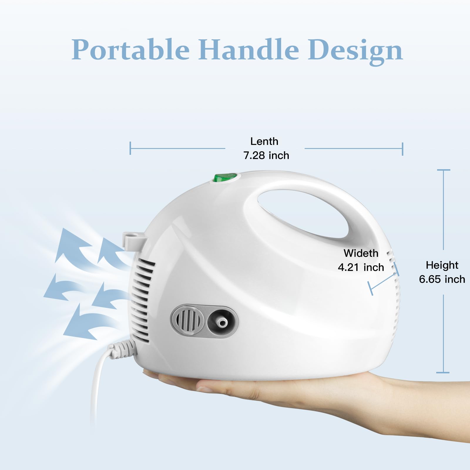 Model 4650 Compressor Nebulizer Machine - Portable & Powerful Breathing Treatment for Adults & Kids - Perfect for Asthma, Allergies & COPD Relief at Home or Travel