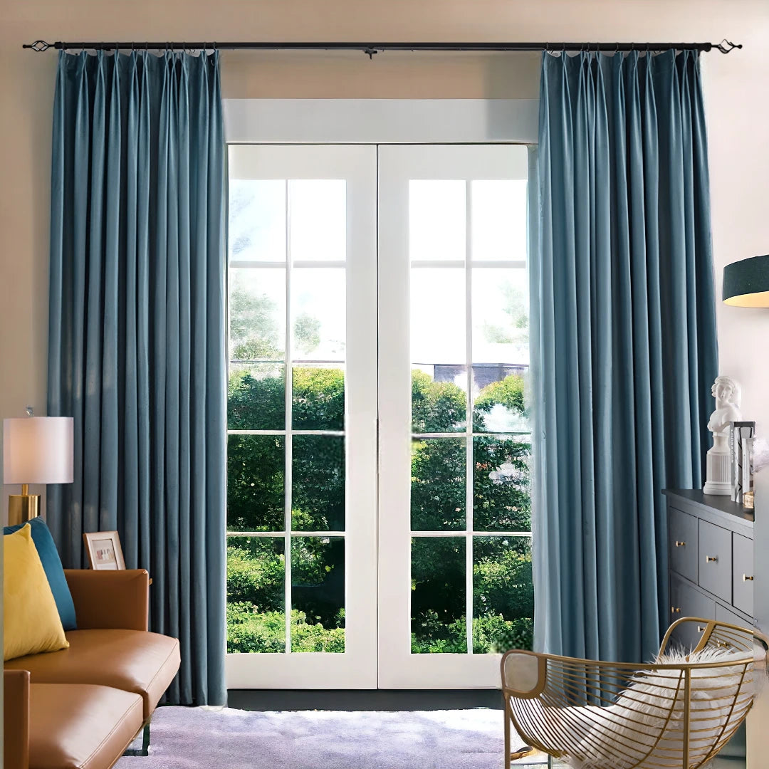 Blackout Curtains for Bedroom - Blakely Velvet Room Darkening Custom Drapes, Thermal Insulated & Noise Reducing Window Treatments for Home, Office, Nursery (100% Light Blocking) - Perfect for Shift Workers & Light Sleepers